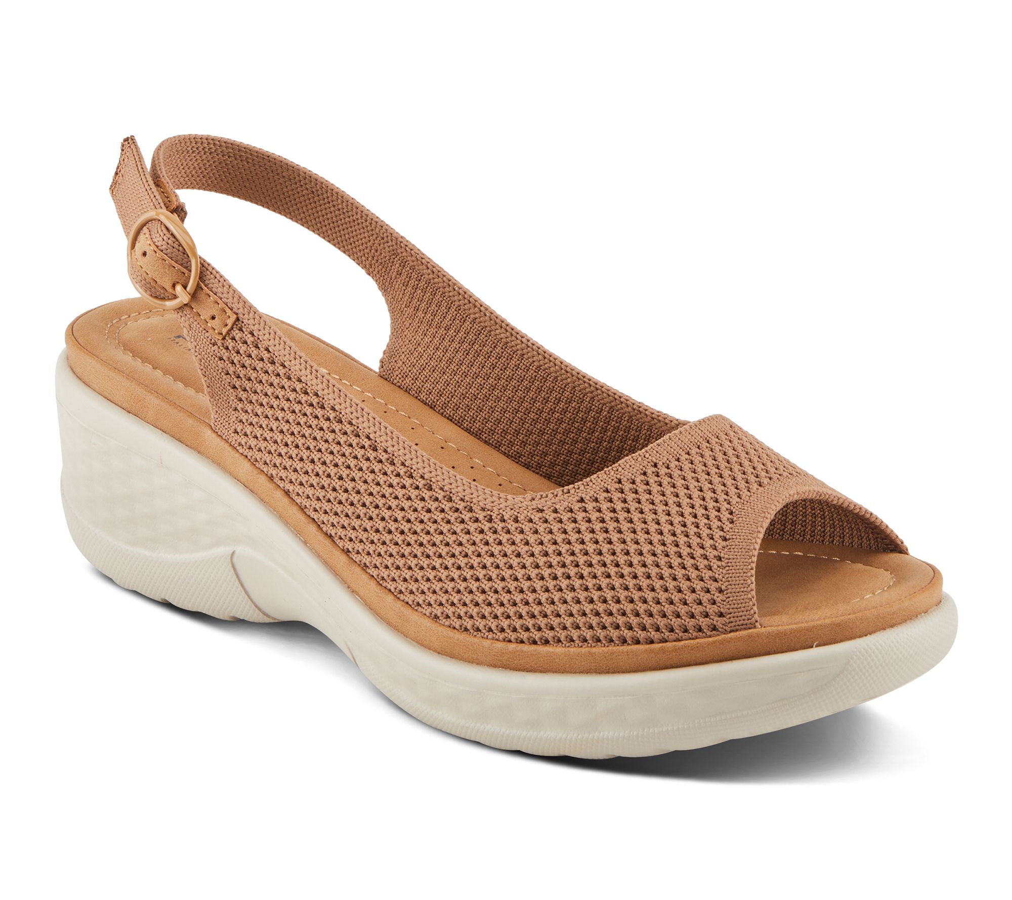 Flexus by Spring Step Slingback Wedge Sandals -Mayberry - QVC.com