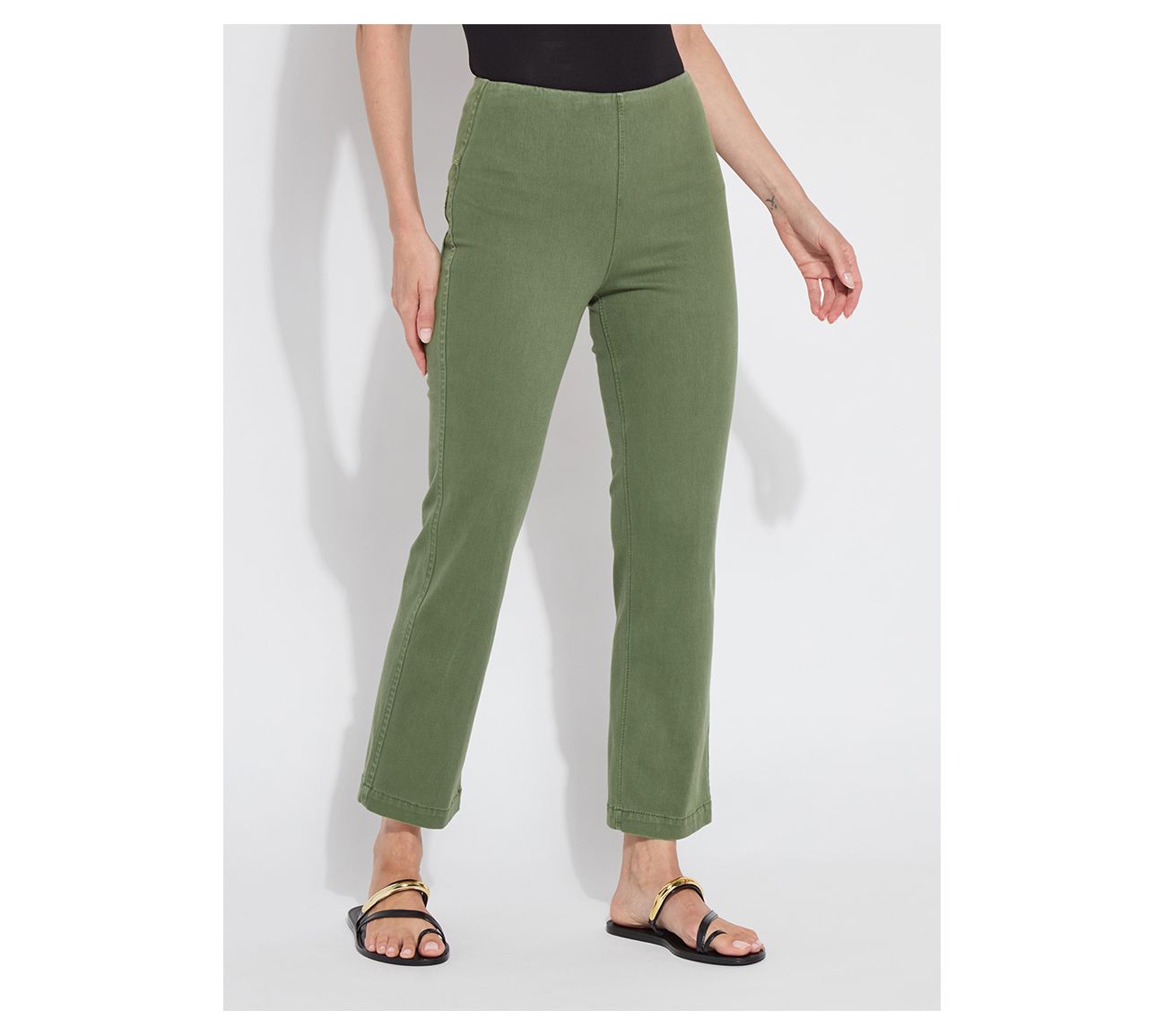 Lysee New York Stretch Denim Baby Bootcut Ankle Pant