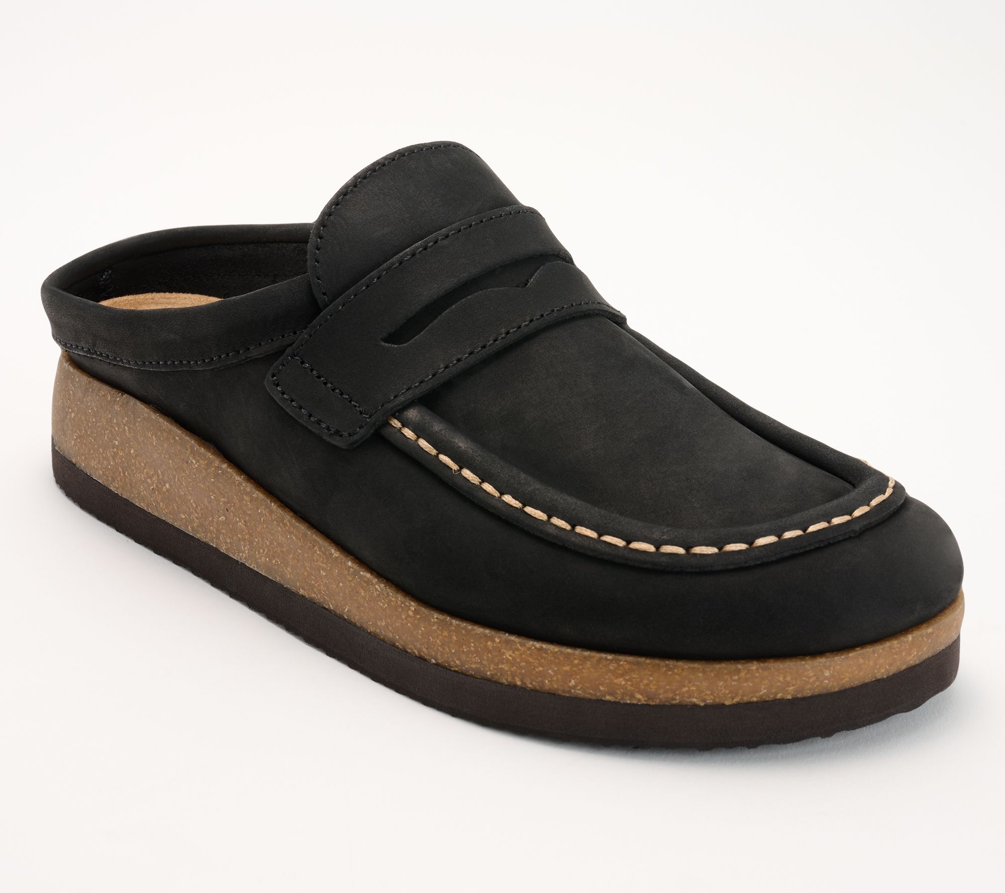 White Mountain Leather Slip-On Clogs - Brinlee