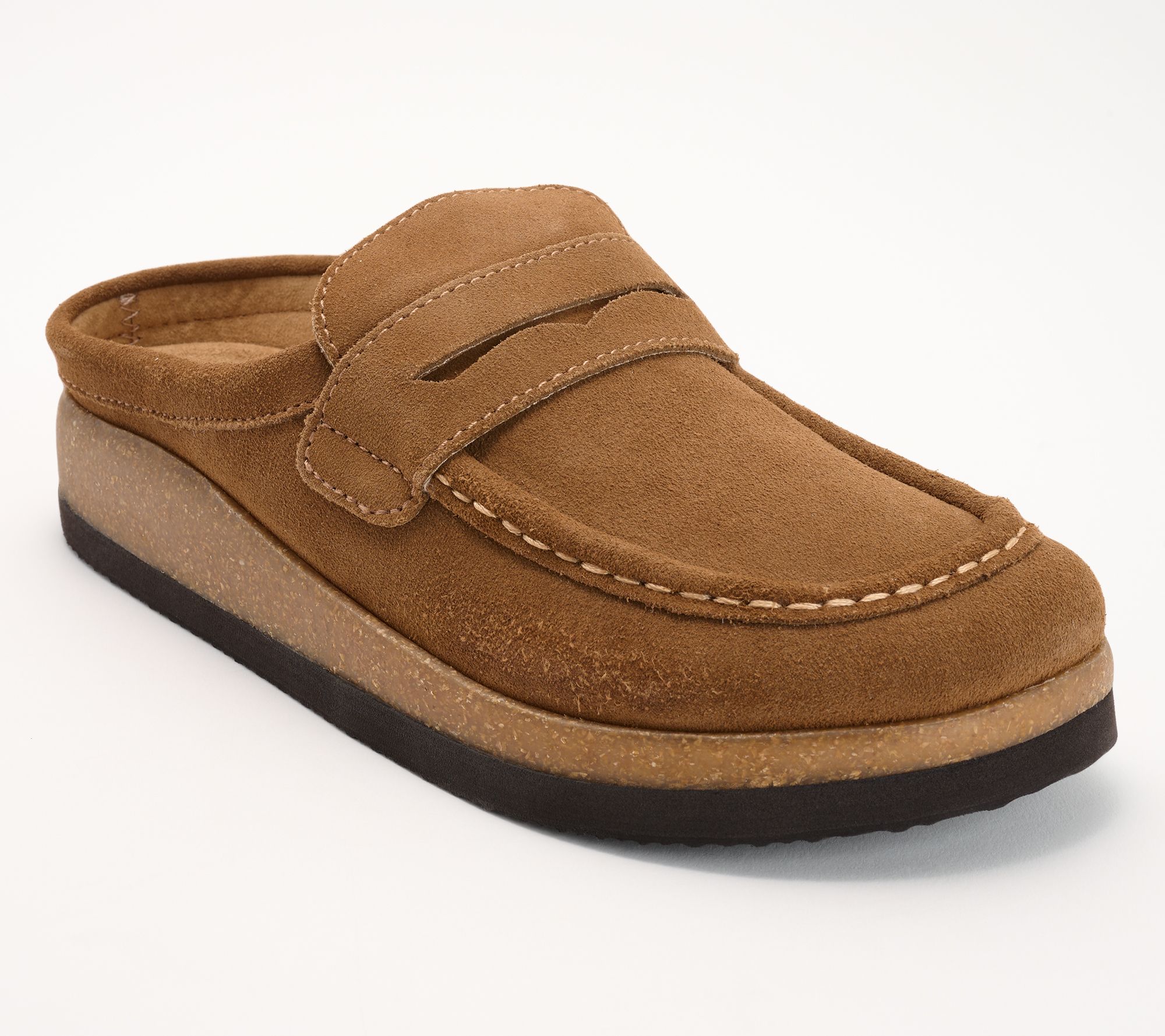 White Mountain Leather Slip-On Clogs - Brinlee
