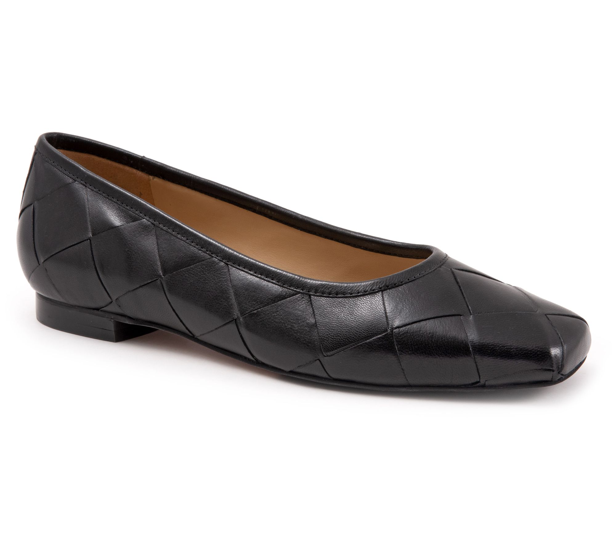 Trotters Leather Square Toe Ballet Flat- Hanny