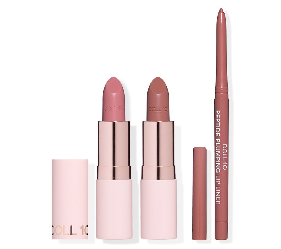 Doll 10 Peptide Plumping Lipstick Duo and Lip Liner
