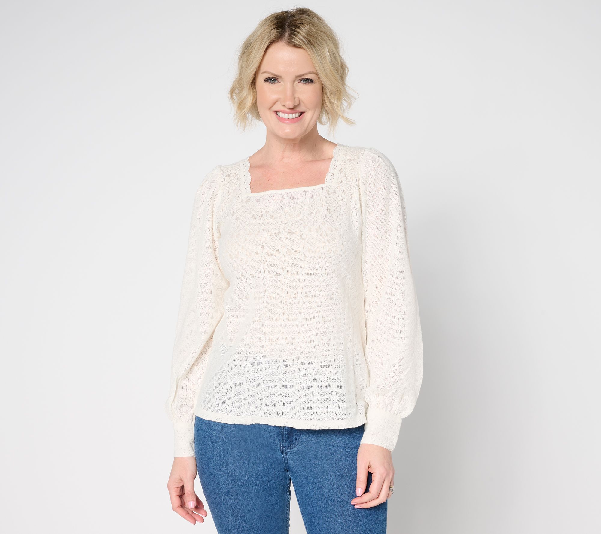 Me by Jennie Garth Charleston Lace Blouse