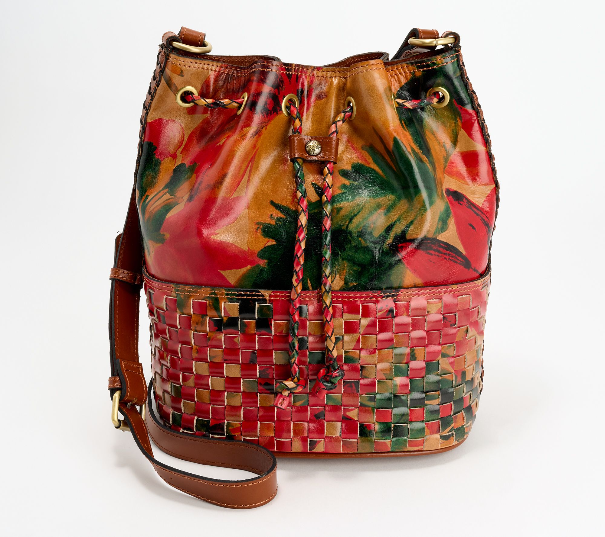 Patricia Nash Discovery Leather Mila Drawstring Crossbody Bag