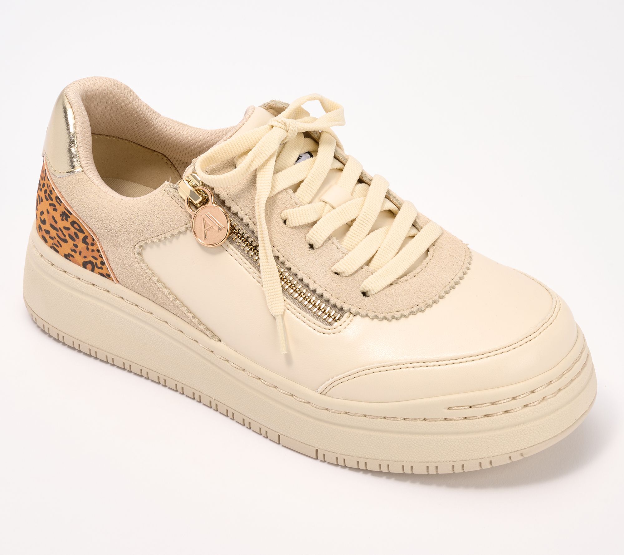 "As Is" Alegria Leather Casual Sneakers - Averie