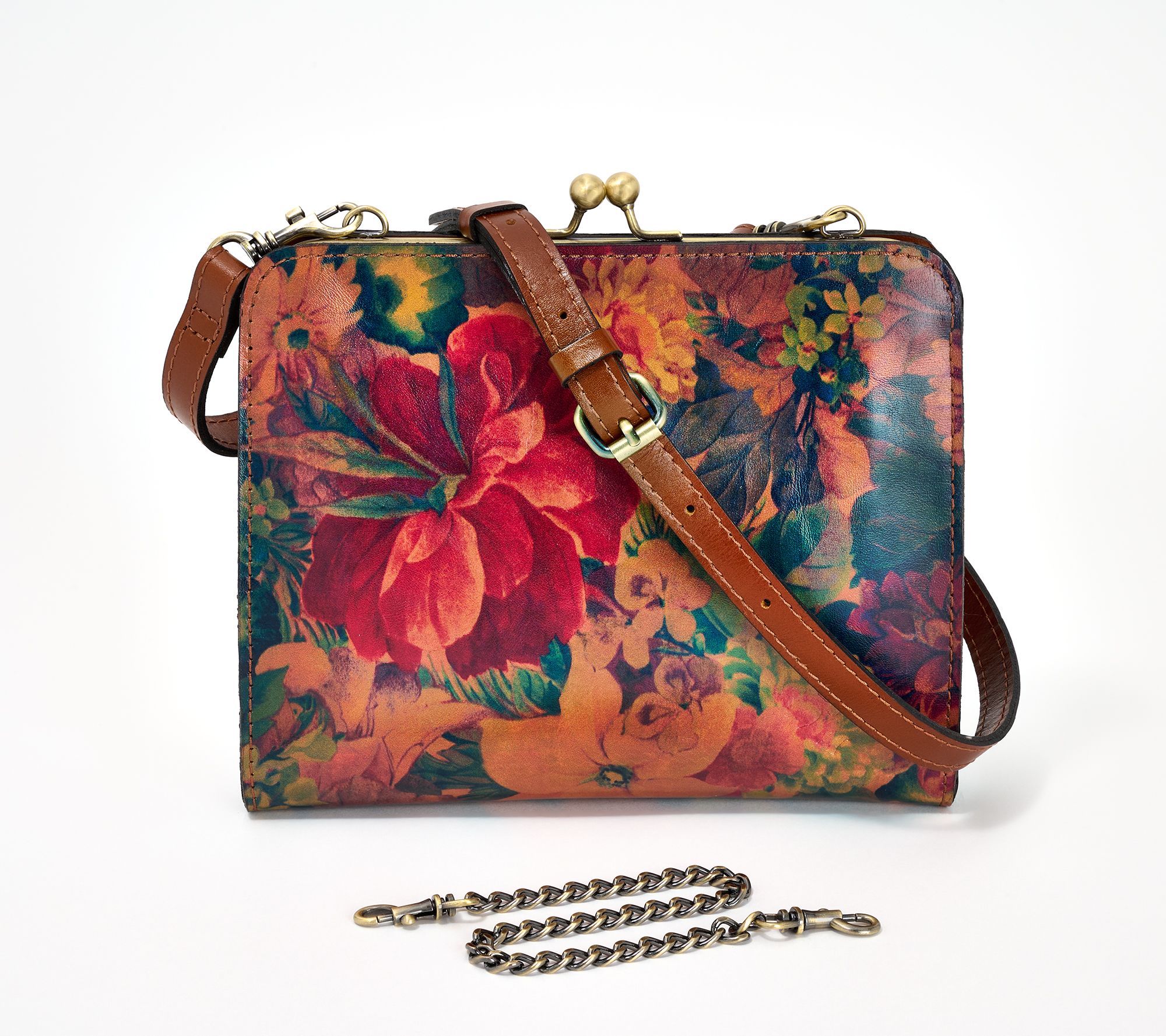 Patricia Nash Leather Amari Frame Crossbody