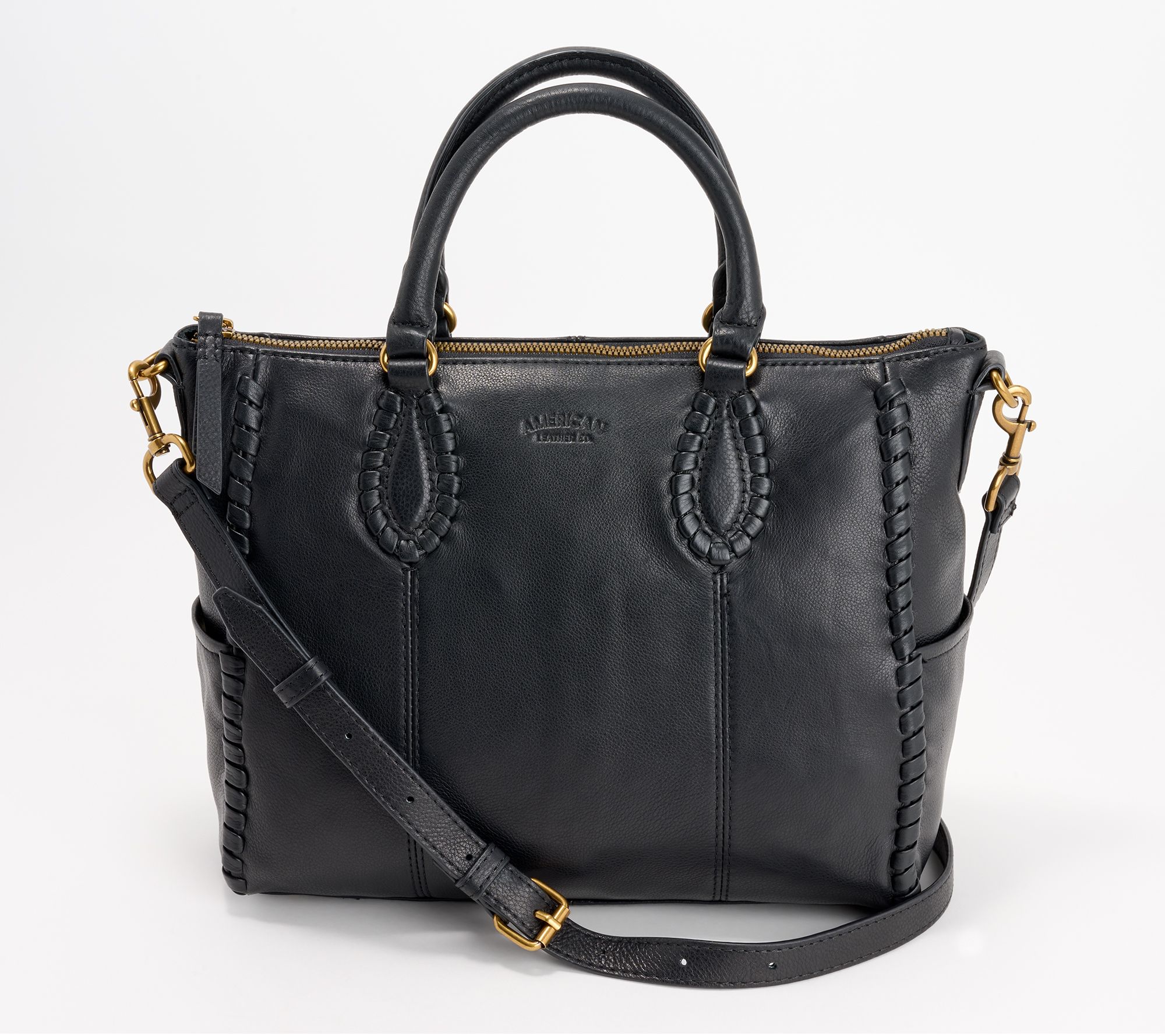American Leather Co. Leather Madison Satchel with Crossbody