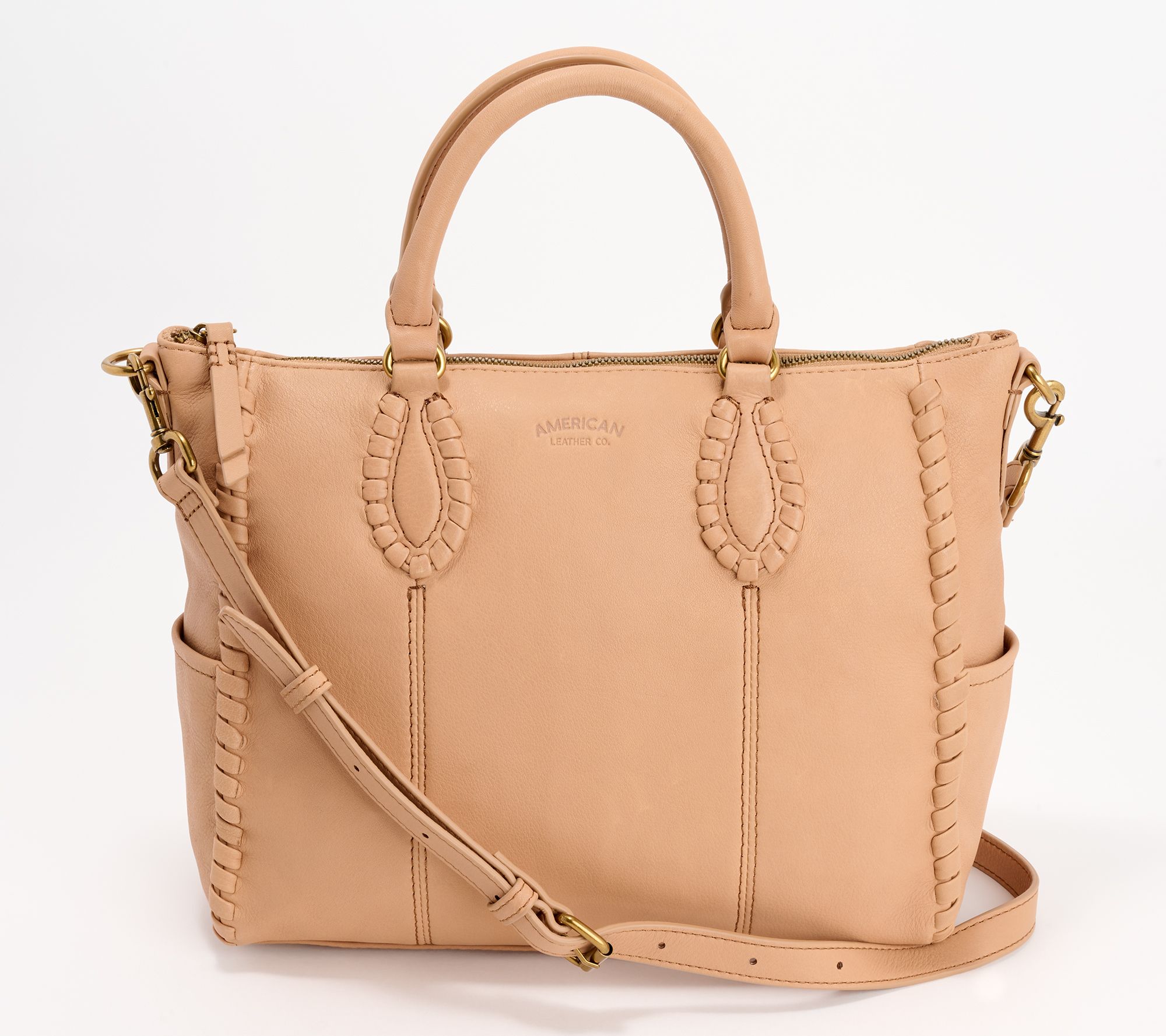 American Leather Co. Leather Madison Satchel with Crossbody