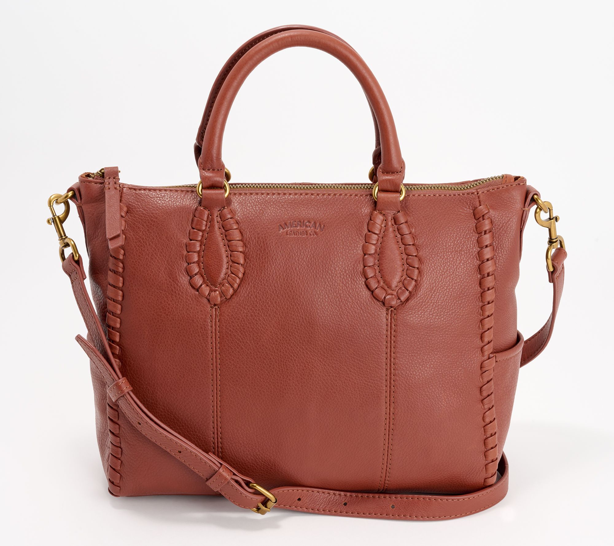 American Leather Co. Leather Madison Satchel with Crossbody