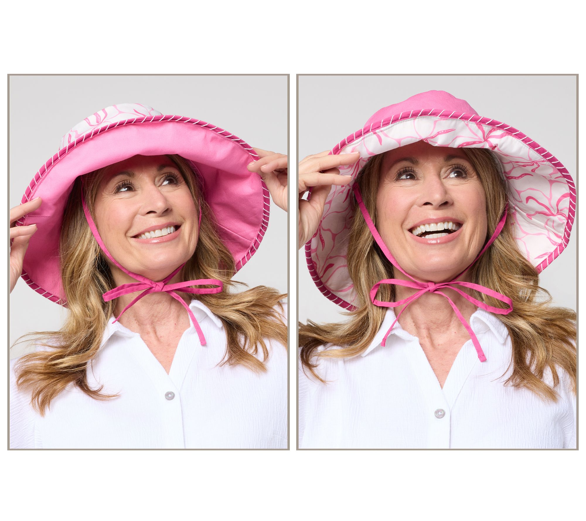 Sprigs Reversible Sun Hat with Sunglasses Slits