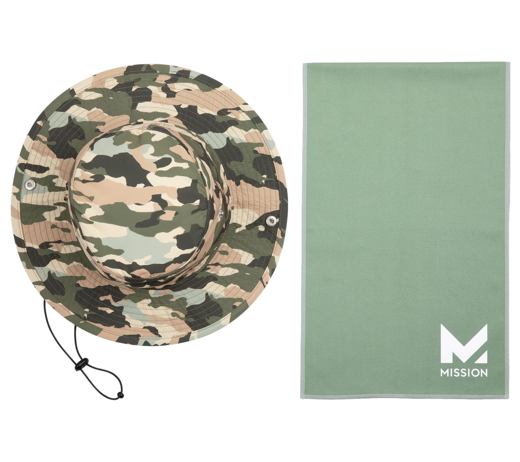  MISSION Cooling UPF50 Bucket Hat & Cooling Towel