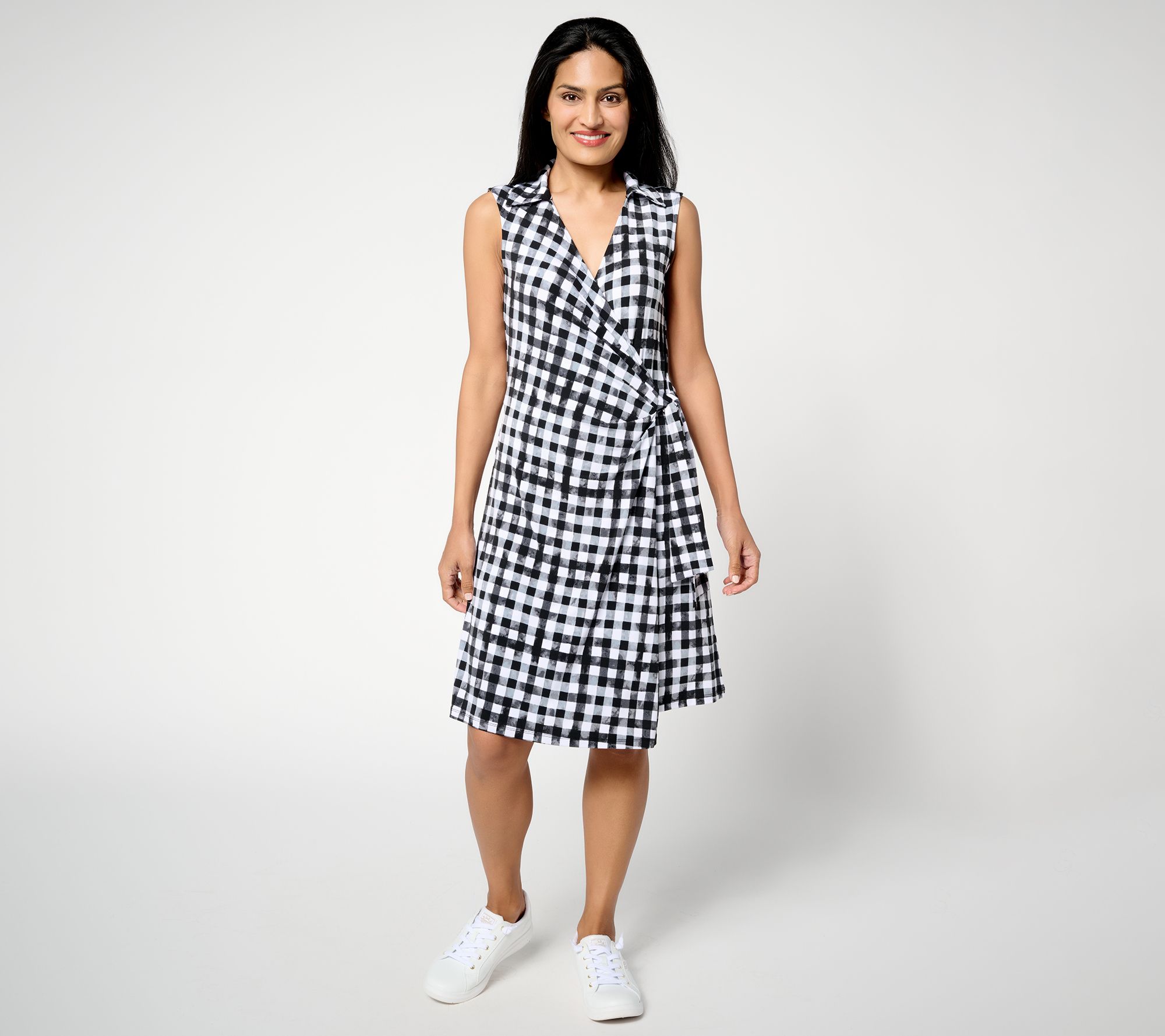 Susan Graver Courtside Social Petite Liquid Knit Skort Dress