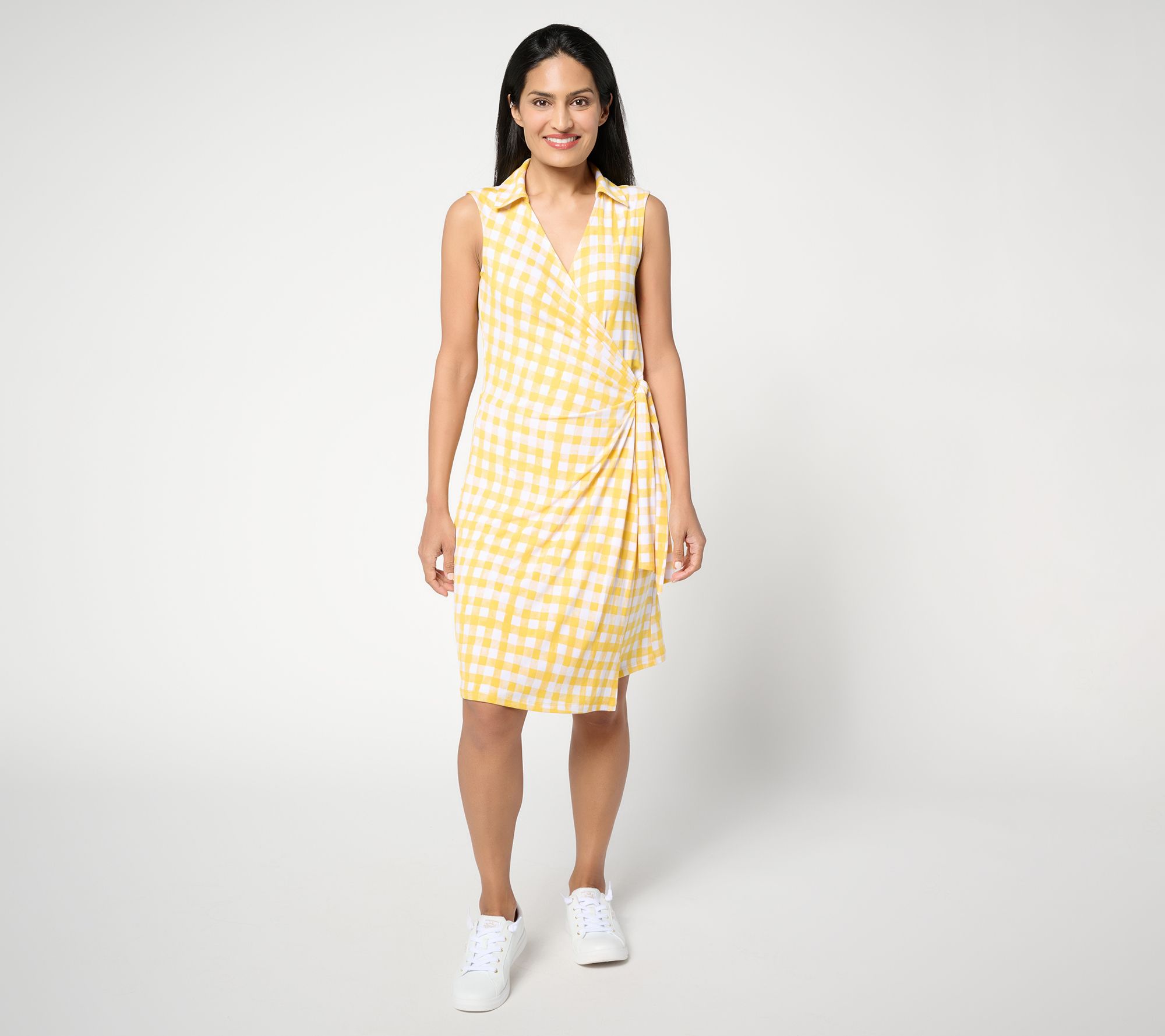 Susan Graver Courtside Social Petite Liquid Knit Skort Dress