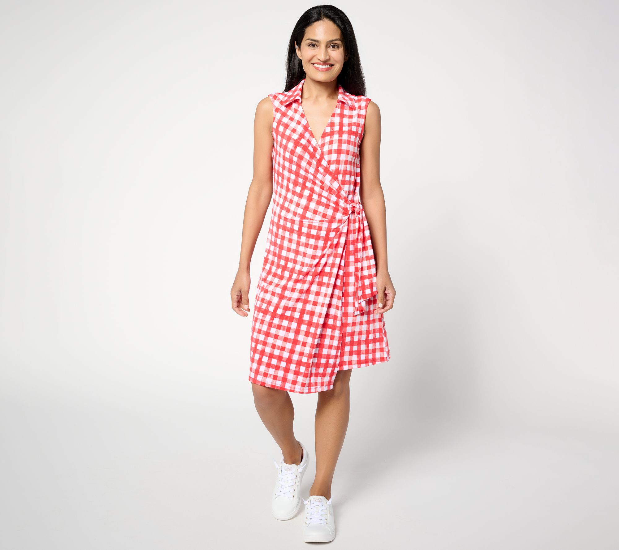 Susan Graver Courtside Social Petite Liquid Knit Skort Dress
