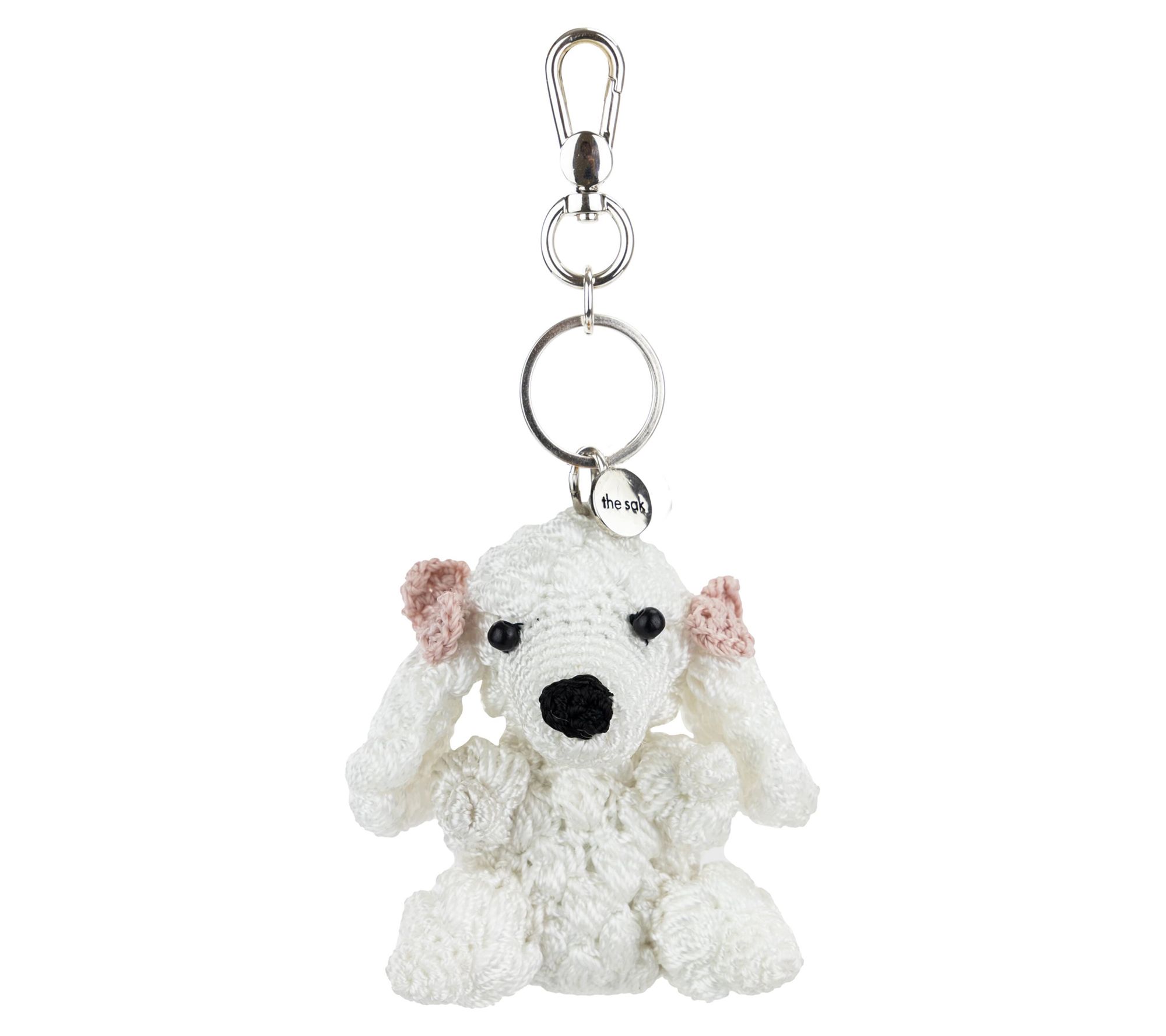 The Sak Crochet Small Dog Dangle Bag Charm