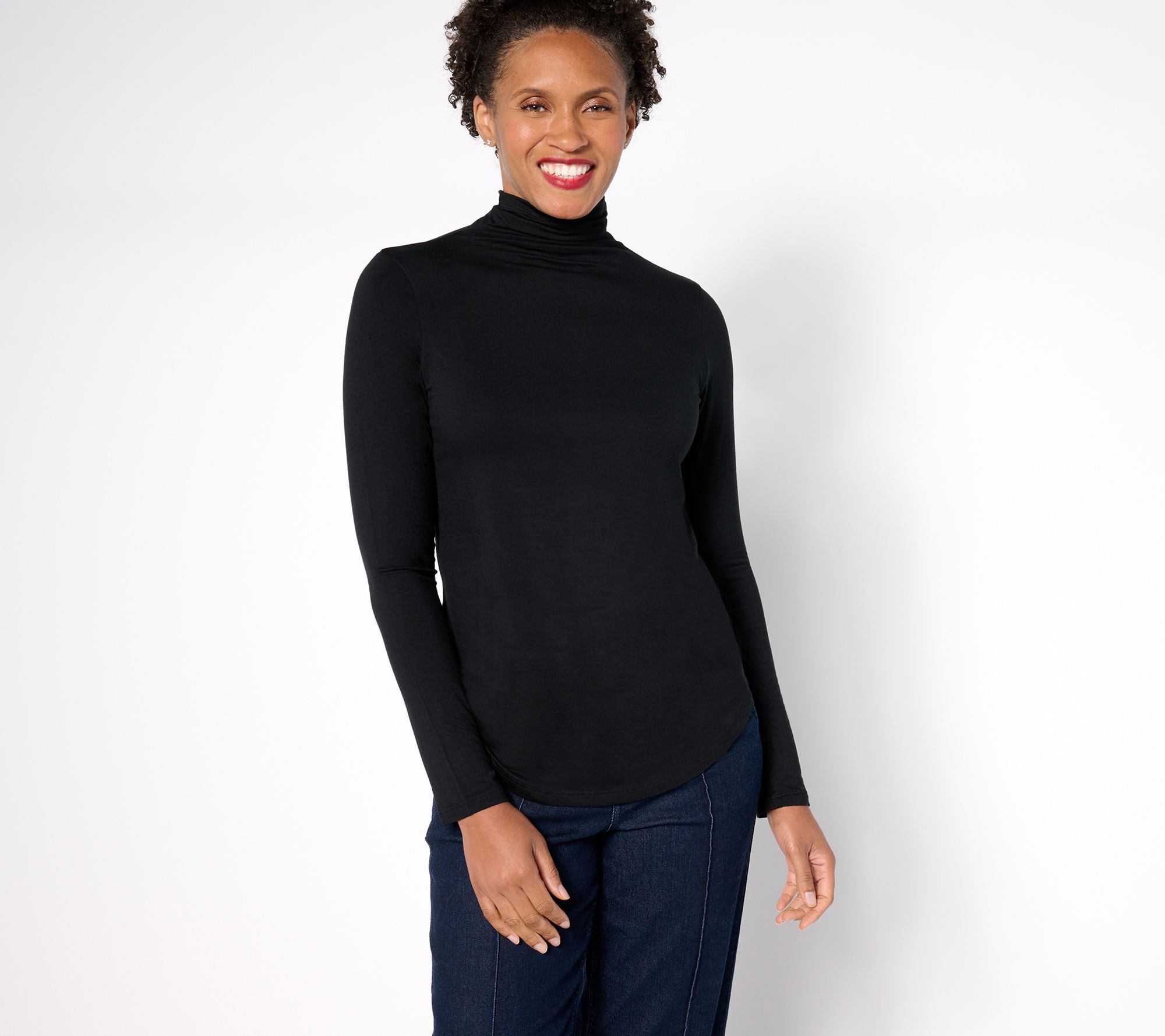 "As Is" by Stacy London Long Sleeve Jersey Turtleneck