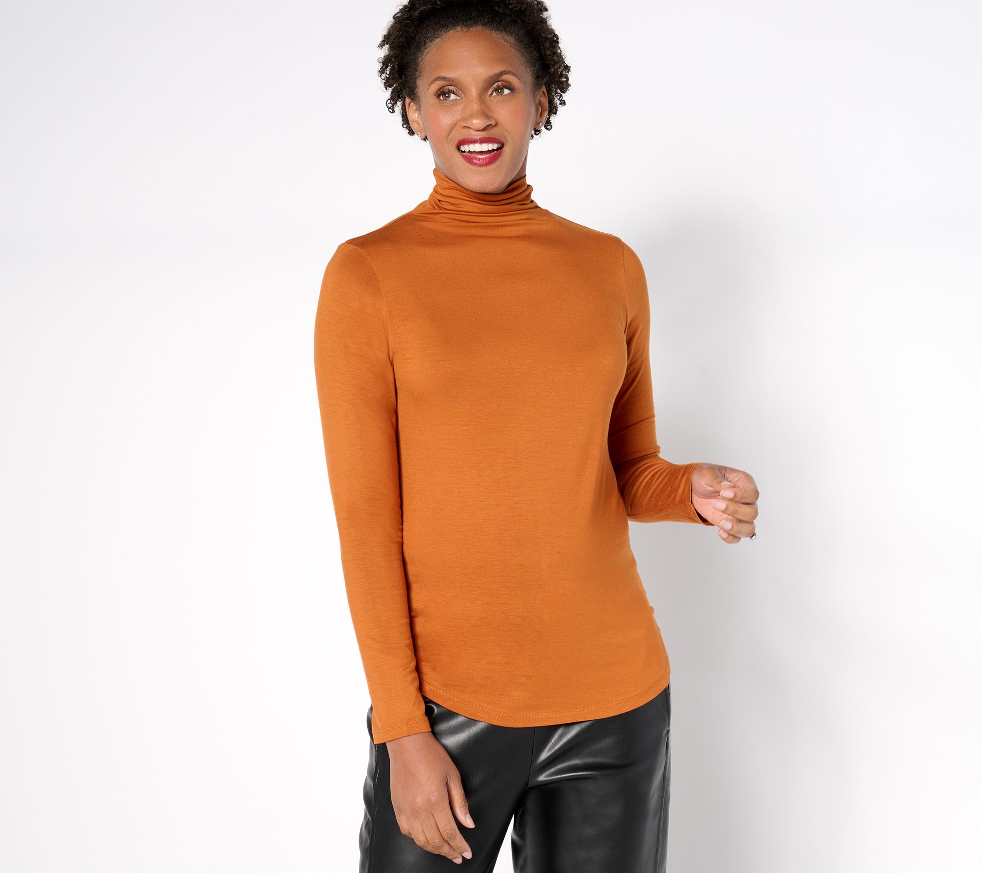 "As Is" by Stacy London Long Sleeve Jersey Turtleneck