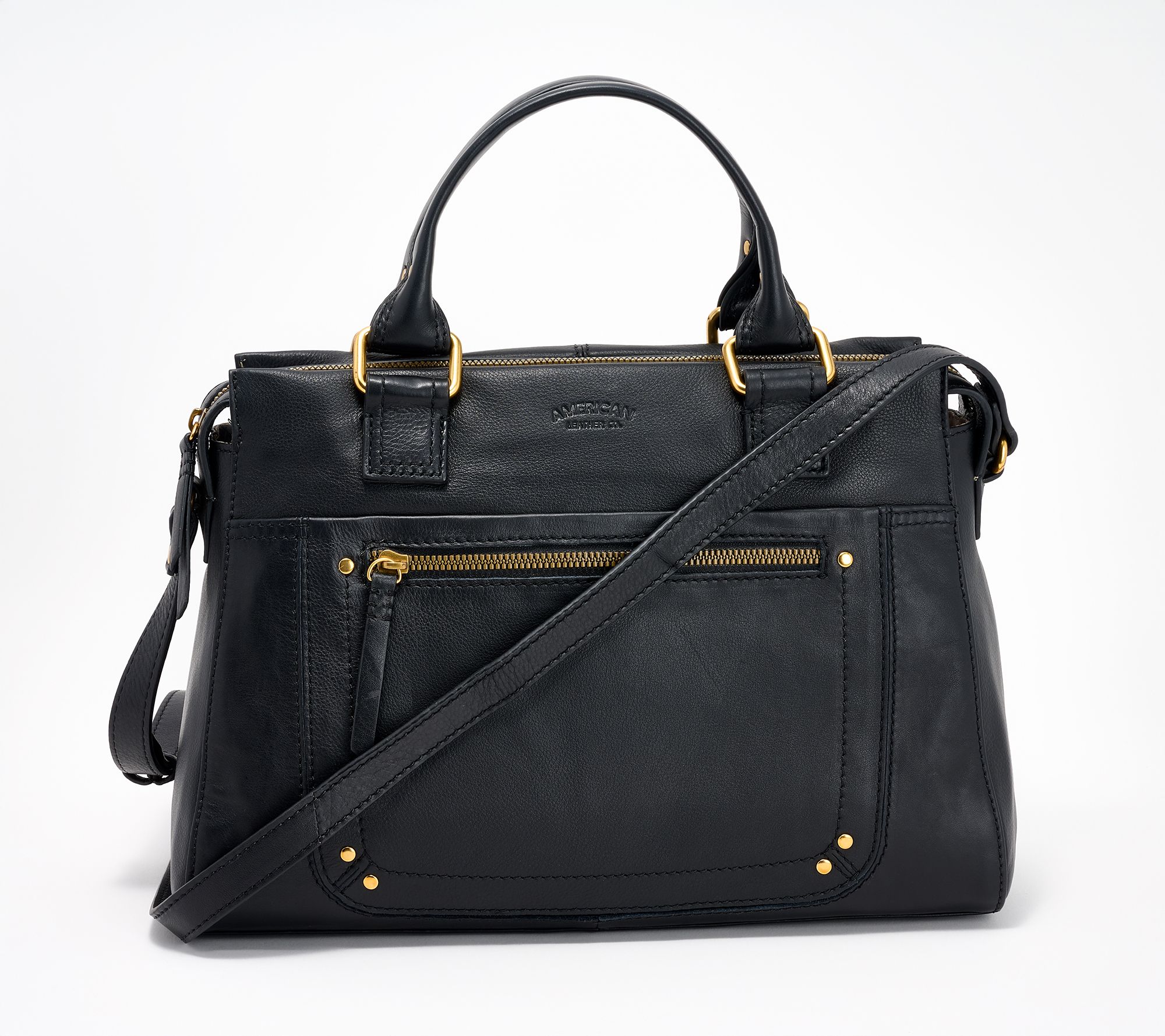 American Leather Co. Jamestown Leather Satchel with Crossbody
