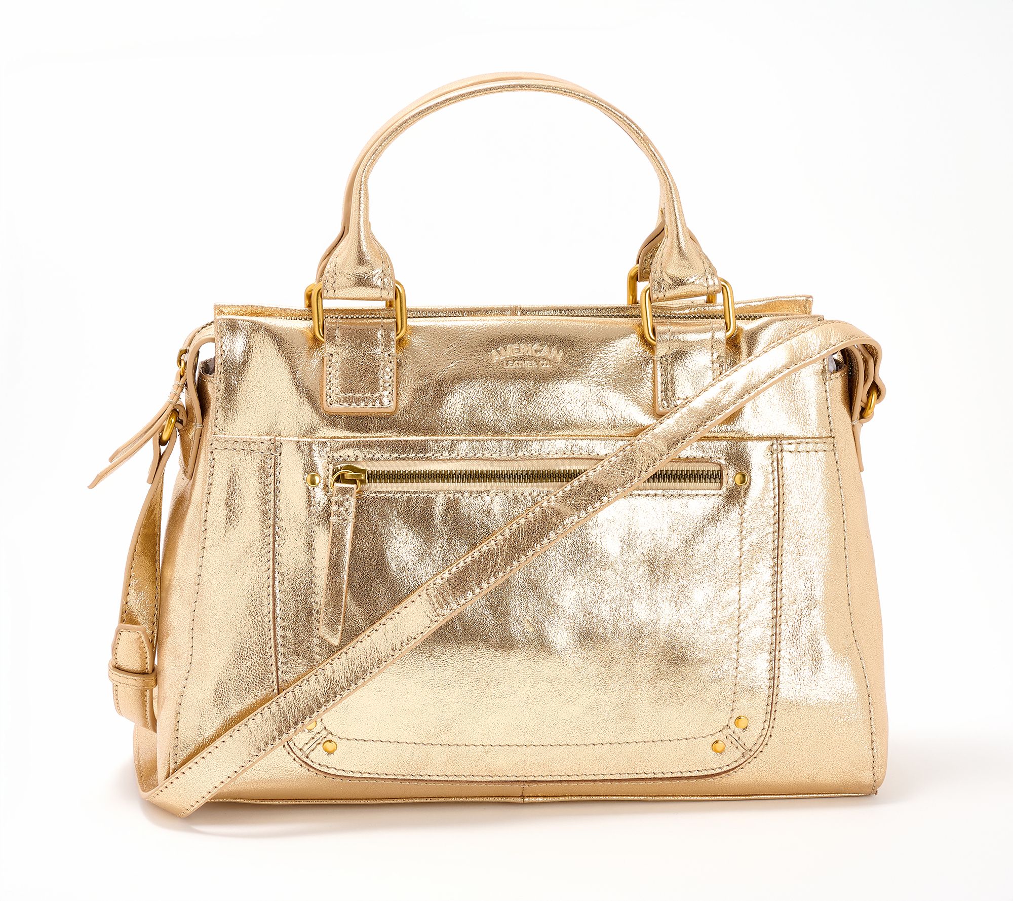 American Leather Co. Jamestown Leather Satchel with Crossbody