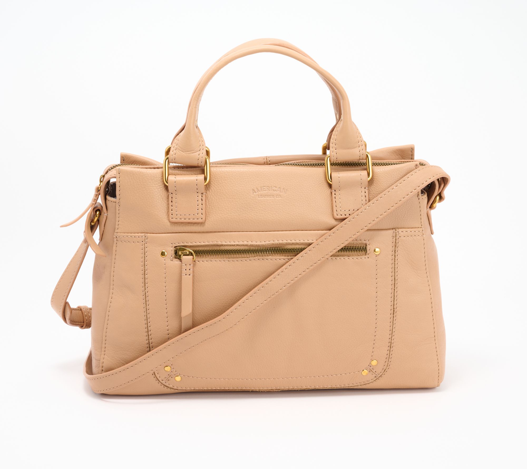 American Leather Co. Jamestown Leather Satchel with Crossbody
