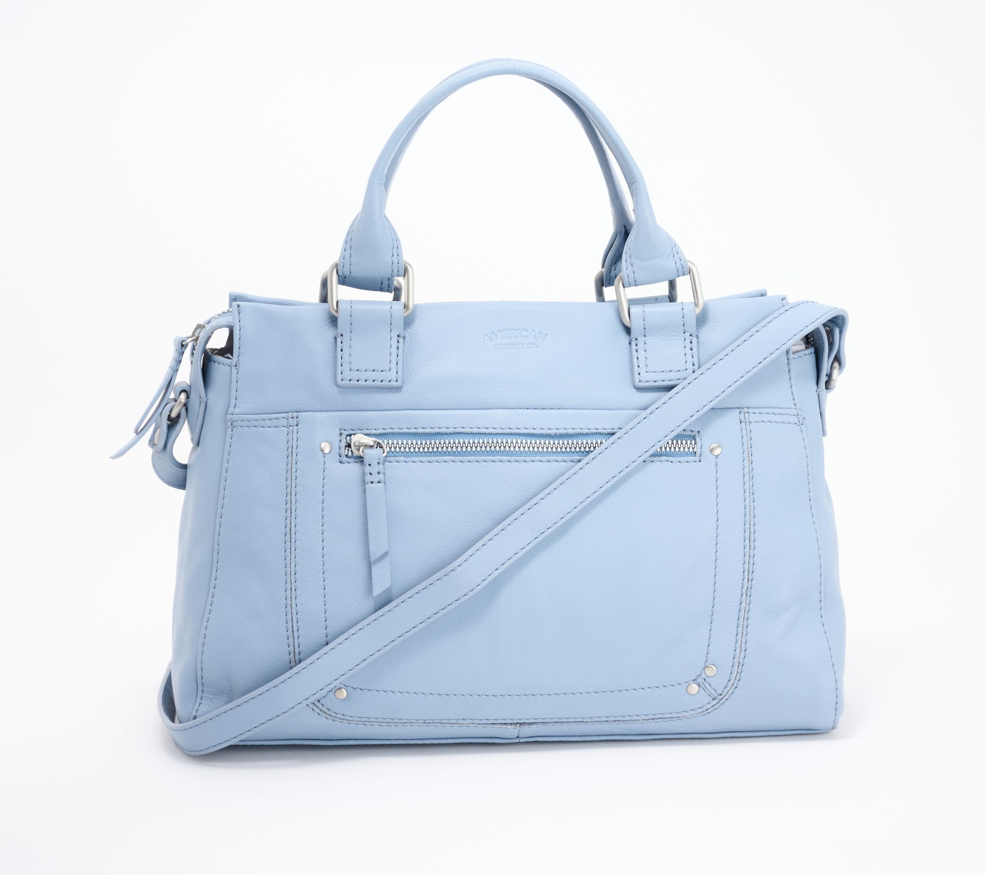 American Leather Co. Jamestown Leather Satchel with Crossbody