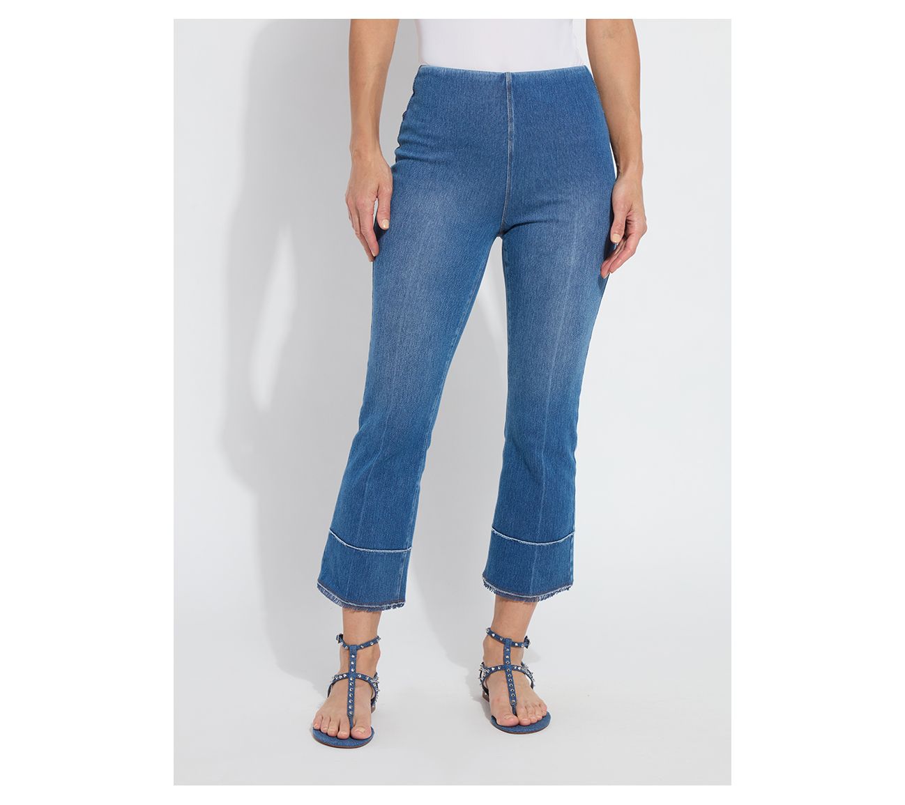 Lysse New York Dara Seamed Hem Crop Denim