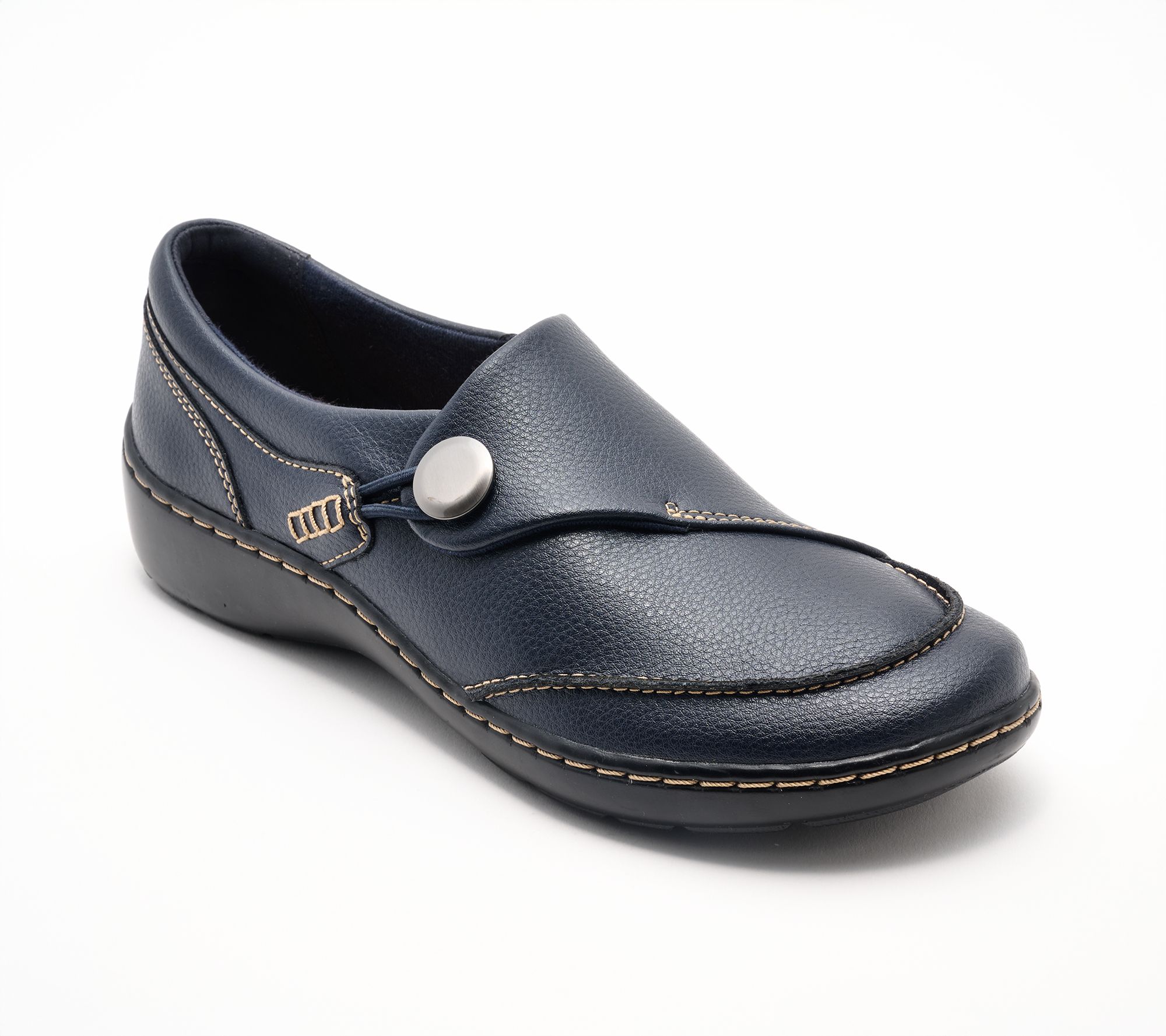 Clarks Collection Leather Slip-Ons -Cora Teresa