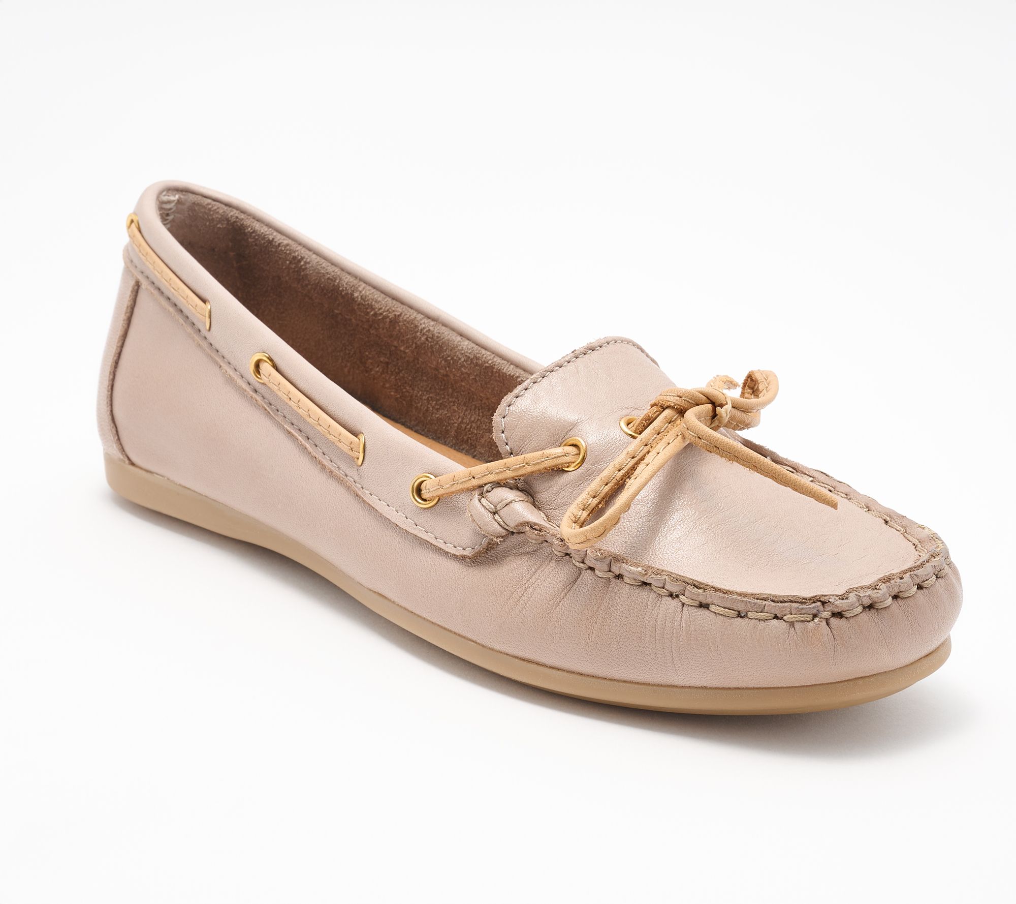 Miz Mooz Leather Moccassin Flats - Lucie - QVC.com