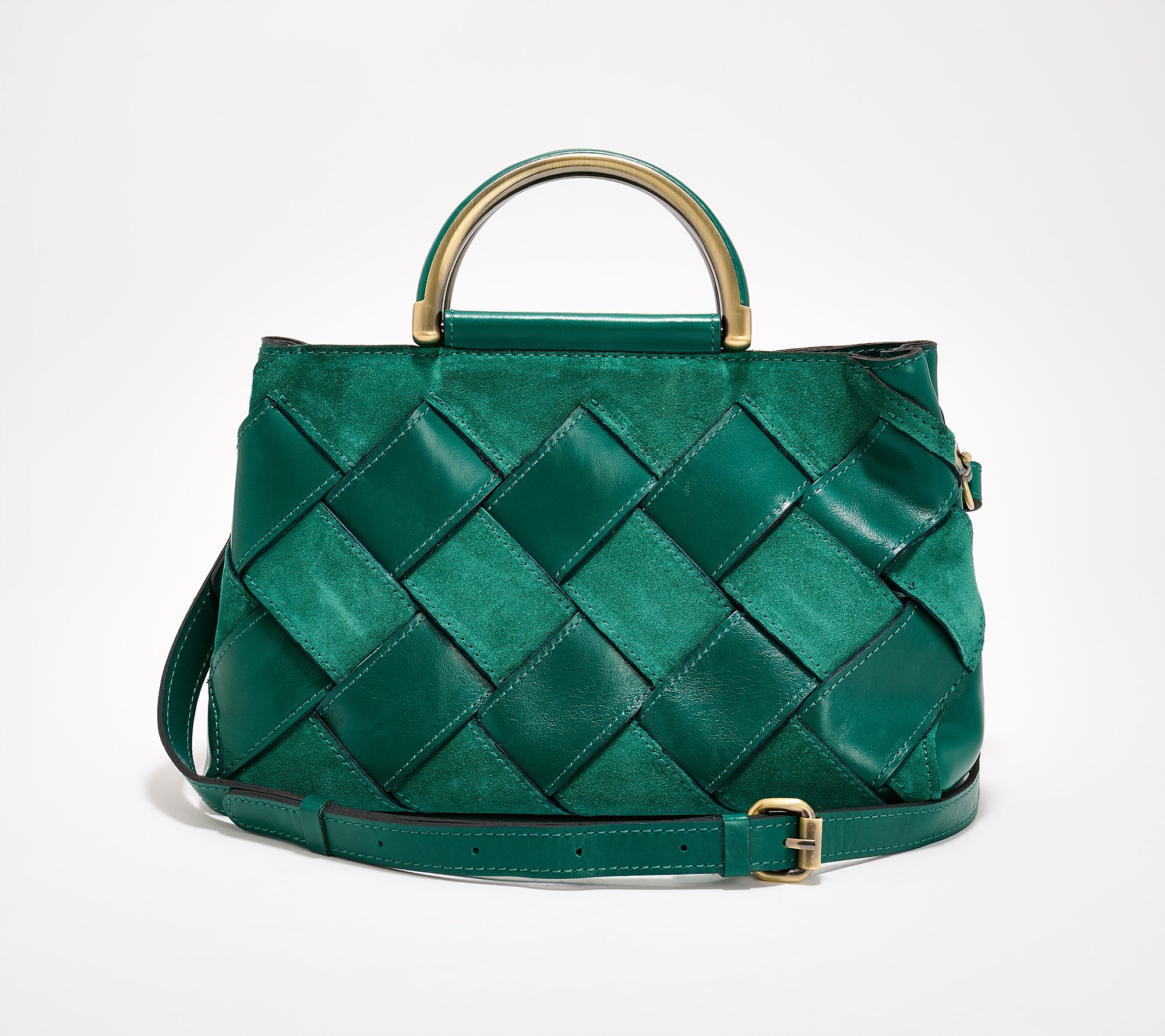 Patricia Nash Novara Woven Leather Satchel