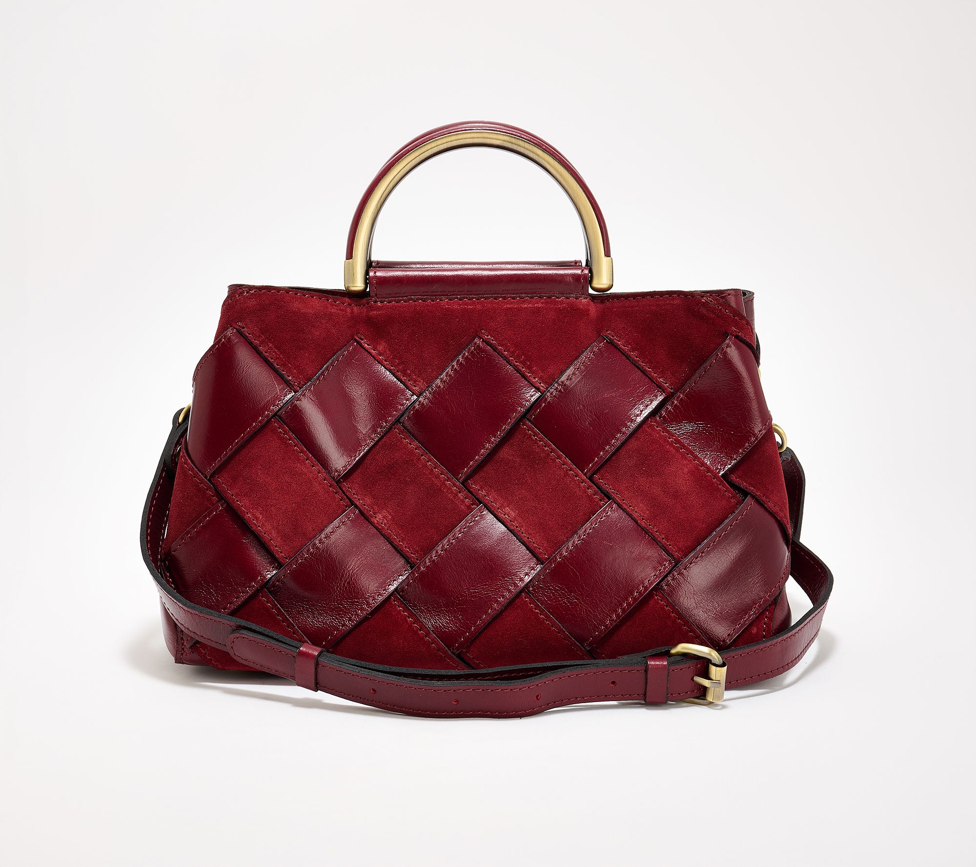 Patricia Nash Novara Woven Leather Satchel