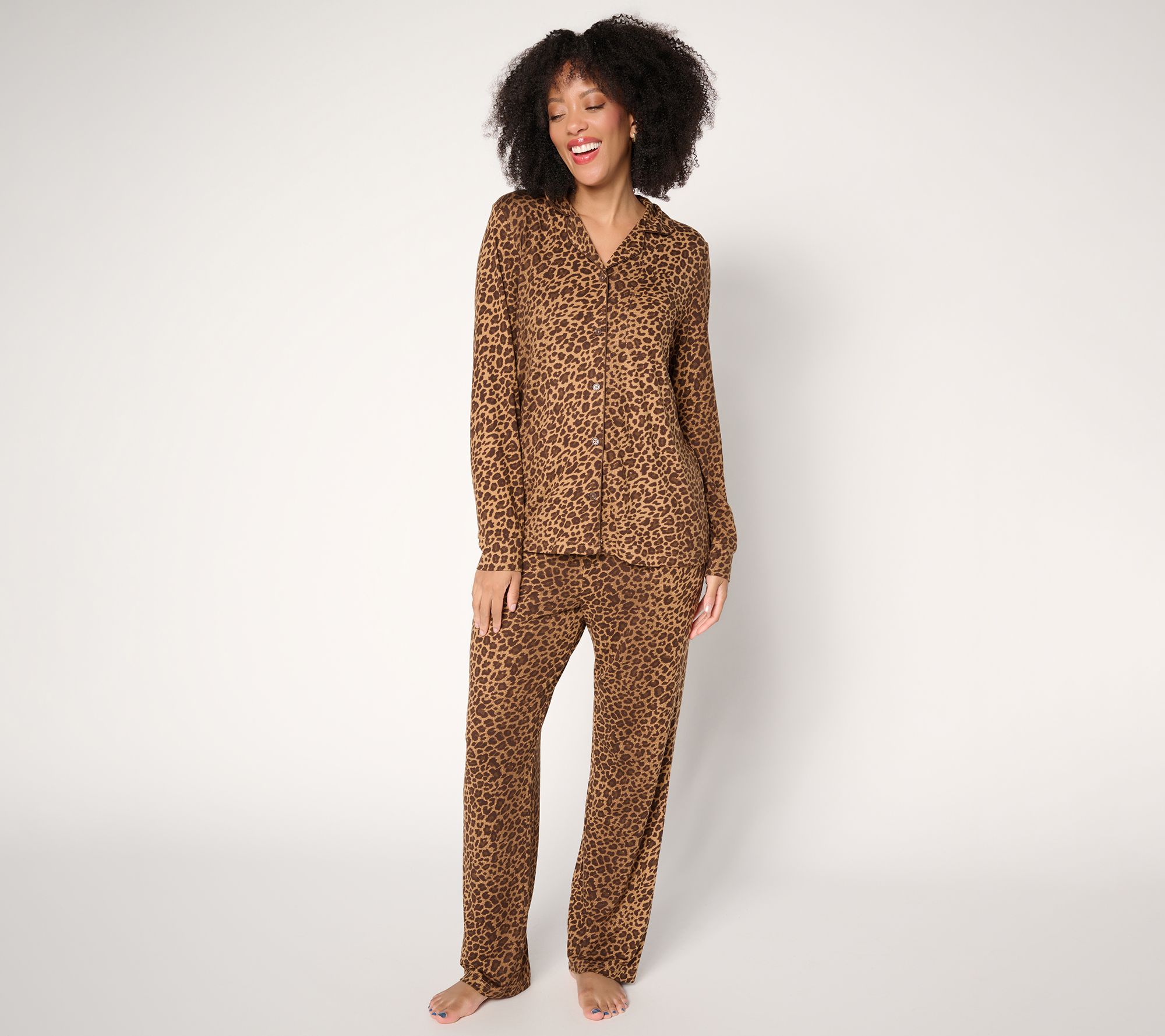 By Jill Martin Long Sleeve Notch Collar Pajama