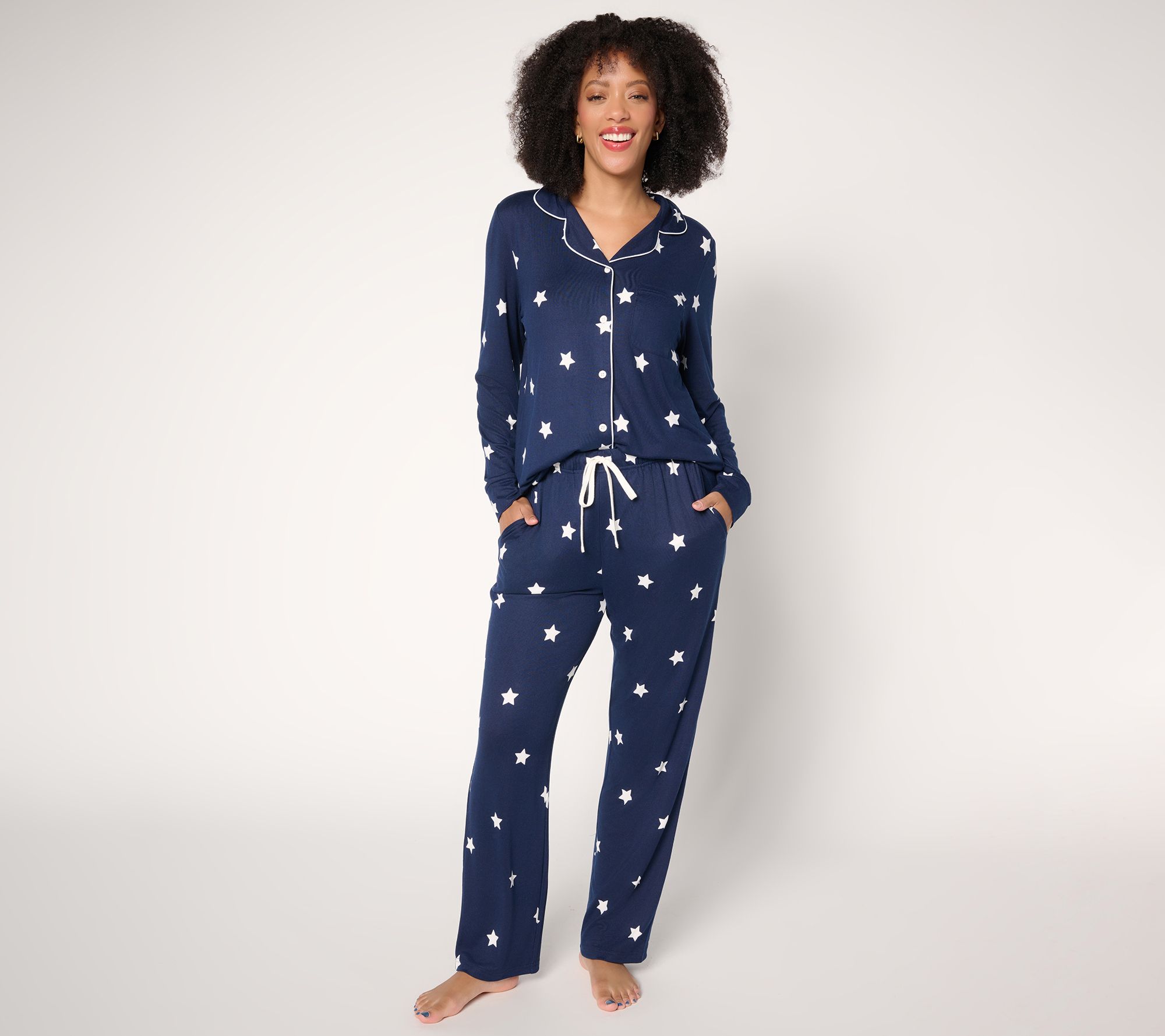By Jill Martin Long Sleeve Notch Collar Pajama