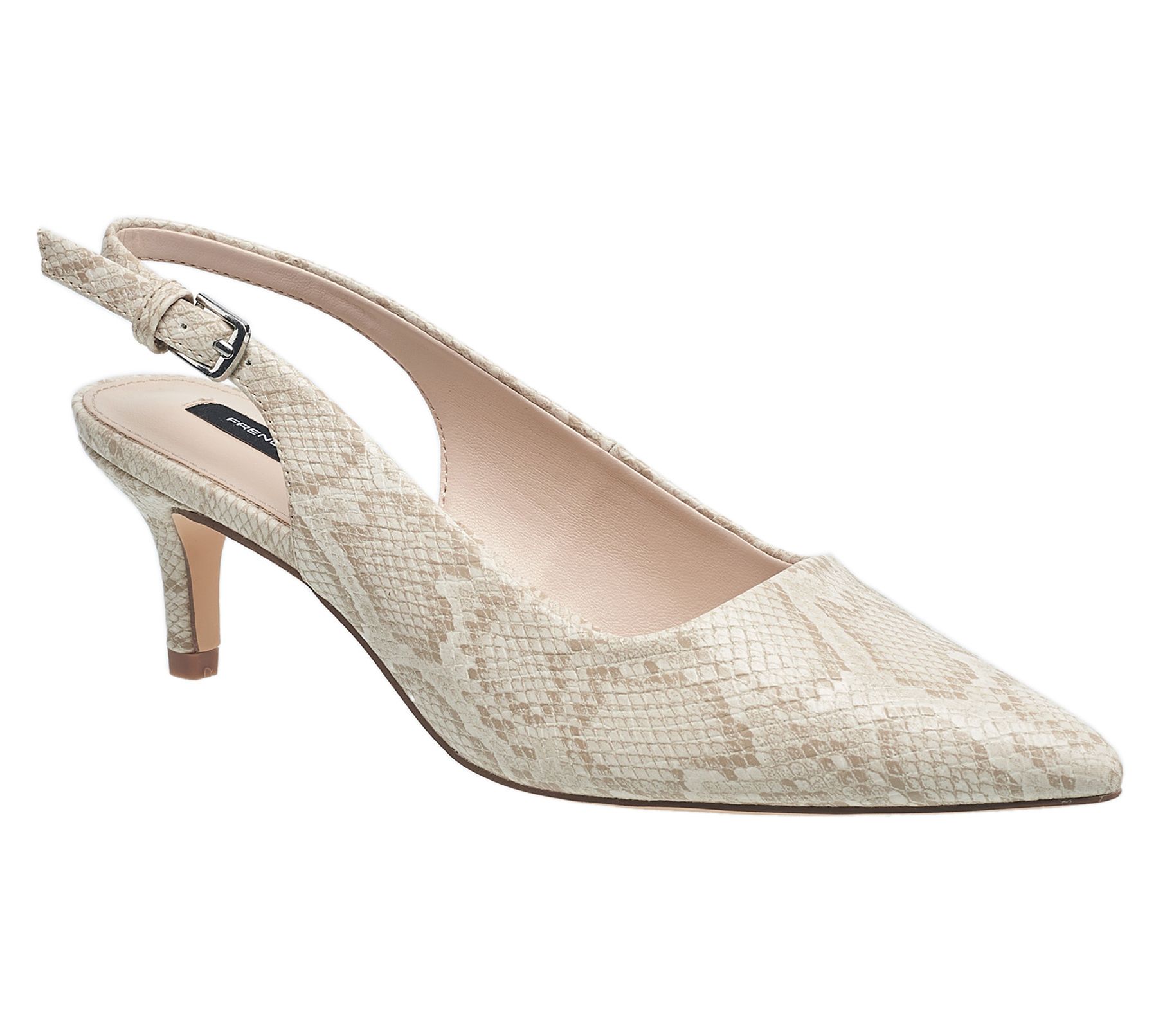 French Connection Ladies Quinn Print SlingbackKitten Heel