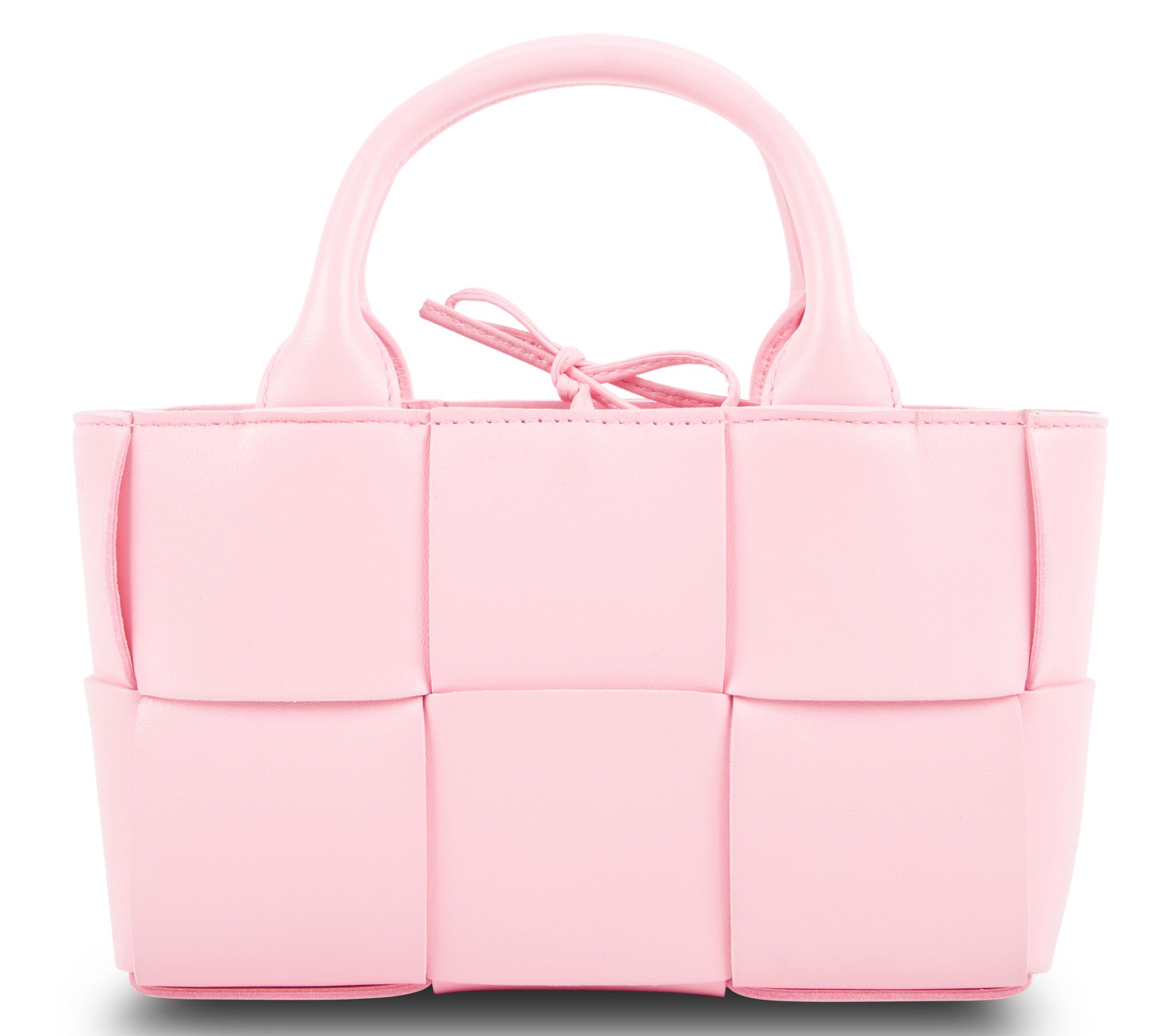 Pre-Owned Bottega Veneta Candy Arco Tote Intrecciato Pink