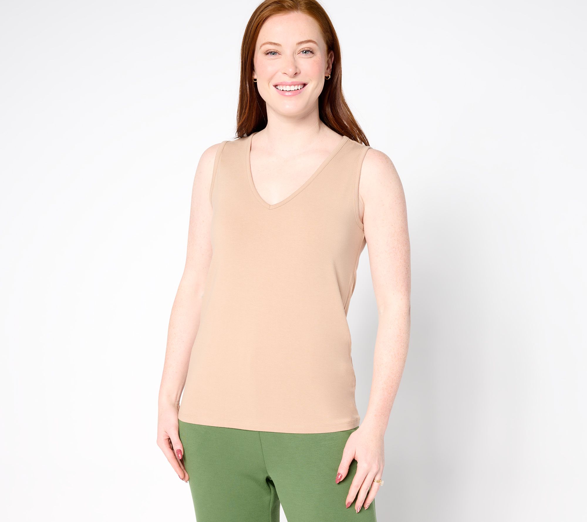 "As Is" BEAUTIFUL by Lawrence Zarian V-Neck Knit Tank