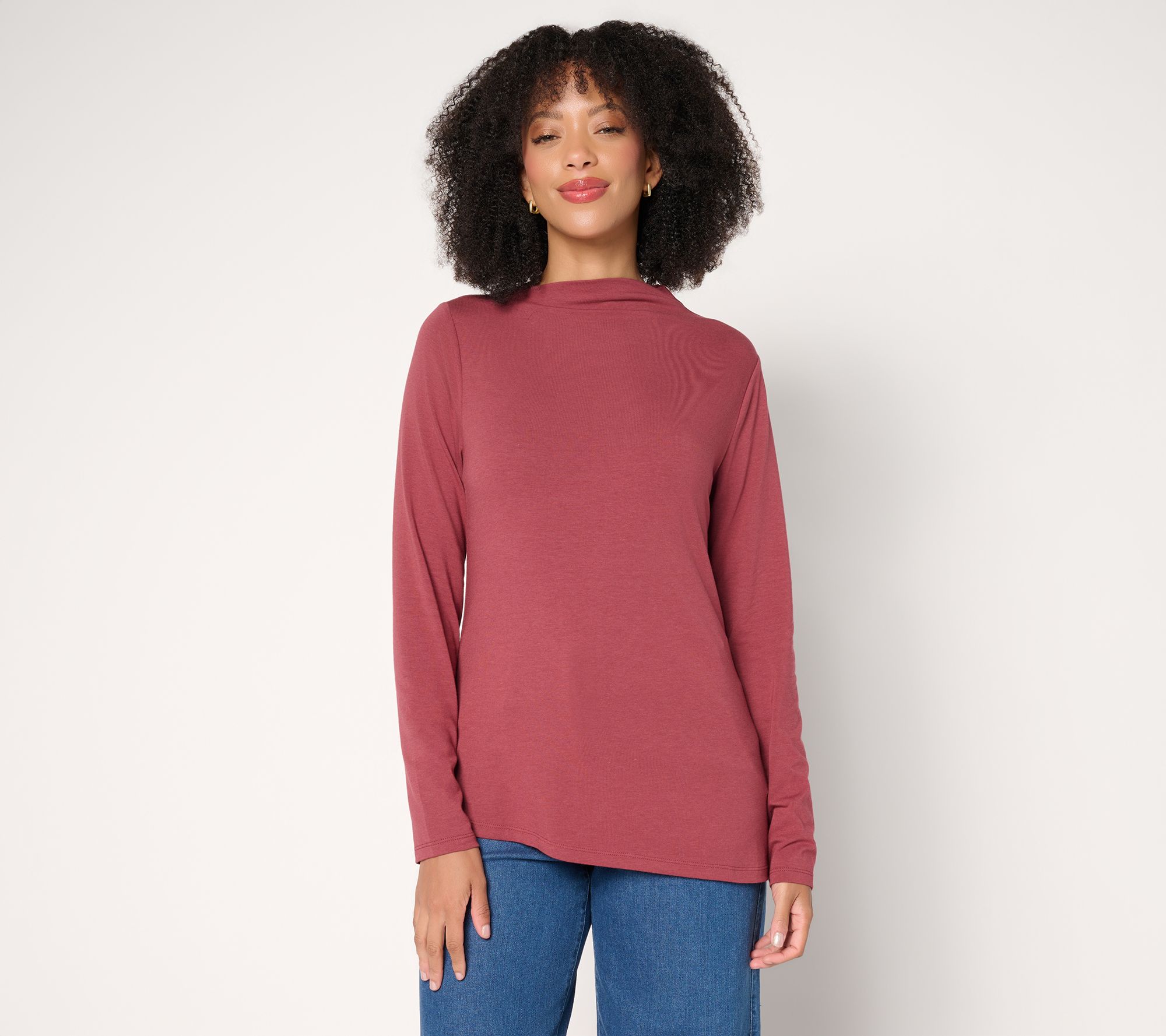 Me by Jennie Garth Windy Asymmetric Long-Sleeve Top