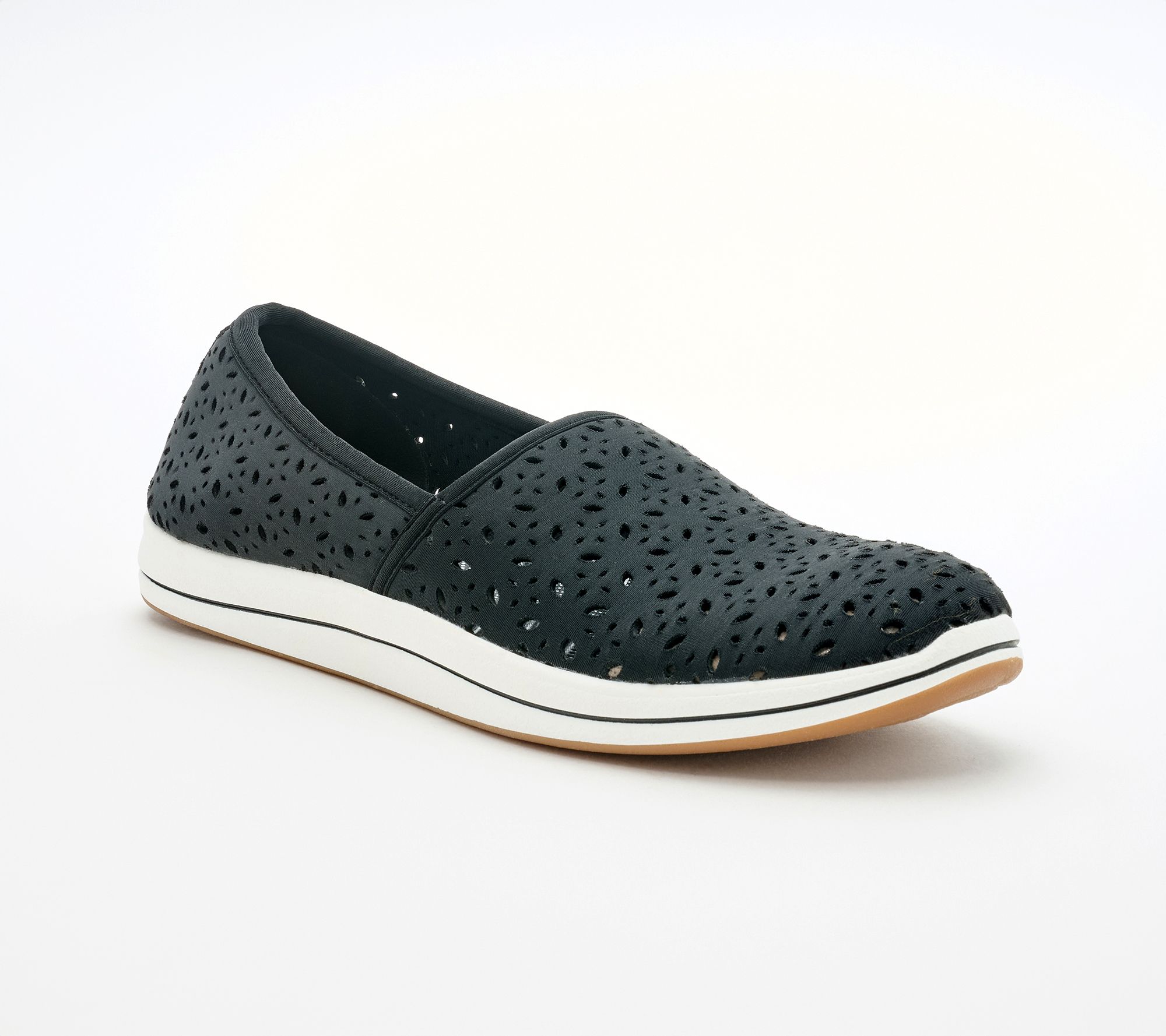 Clarks Cloudsteppers Perforated Slip-Ons -Breeze Lily