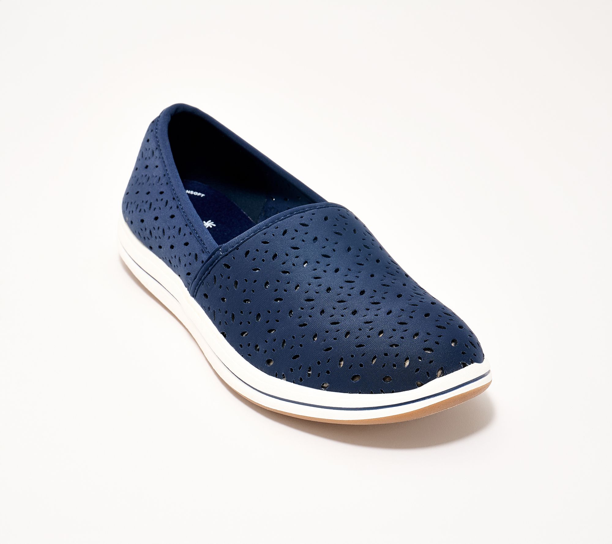 Clarks Cloudsteppers Perforated Slip-Ons -Breeze Lily