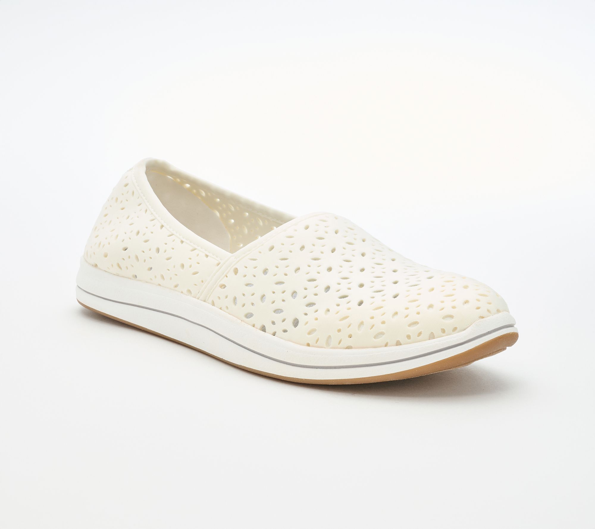 Clarks Cloudsteppers Perforated Slip-Ons -Breeze Lily