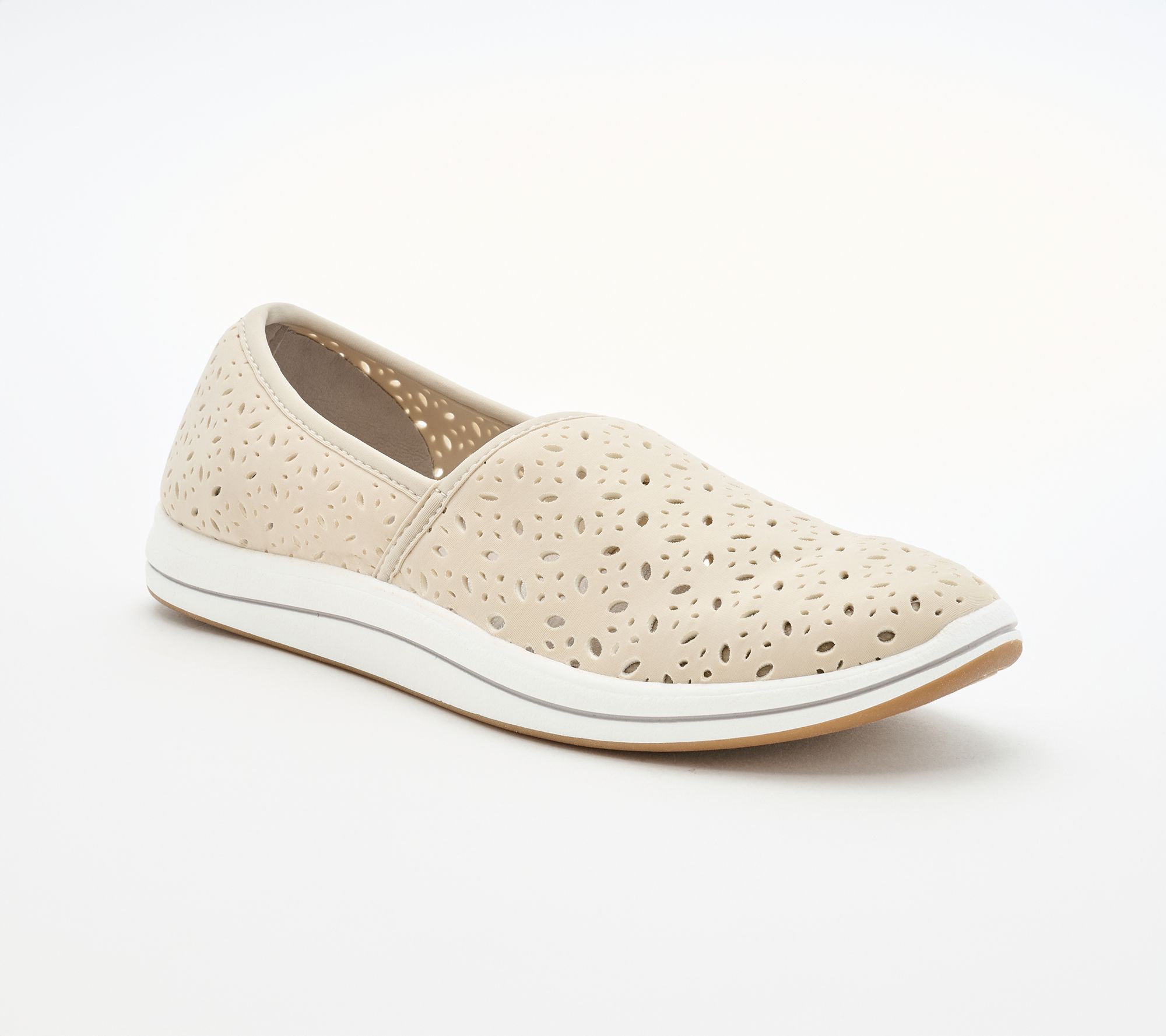 Clarks Cloudsteppers Perforated Slip-Ons -Breeze Lily