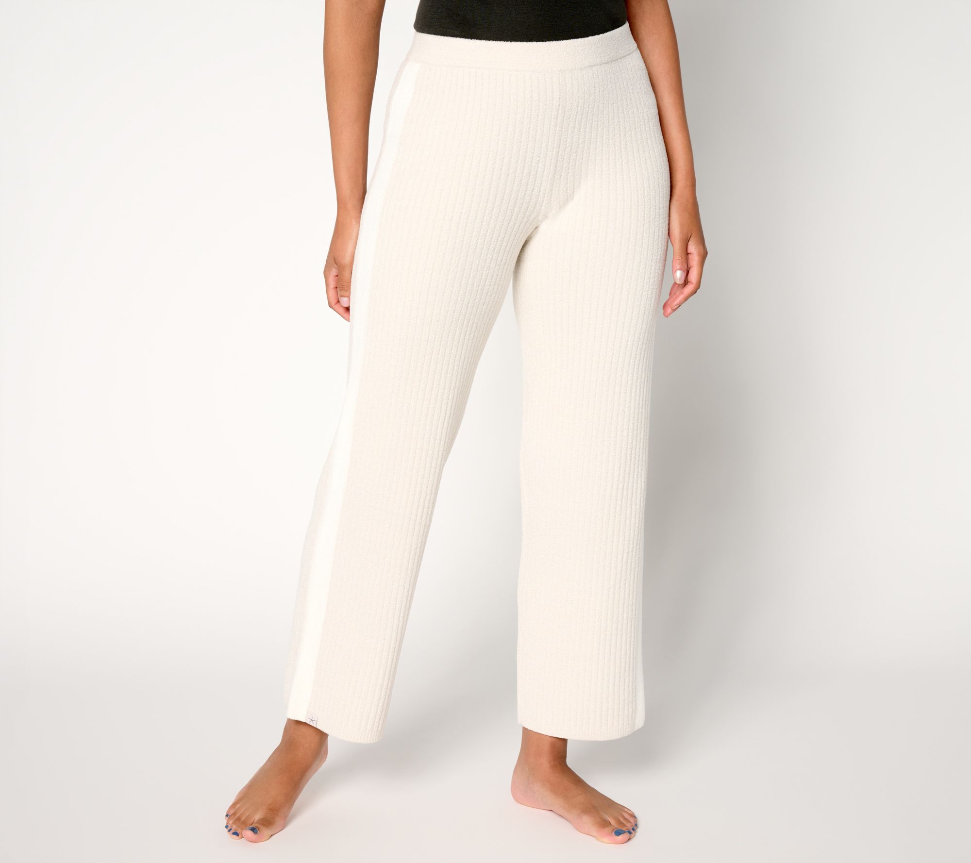 "As Is" Barefoot Dreams Reg. CozyChic UltraLiteStripe Rib Ankle Pant