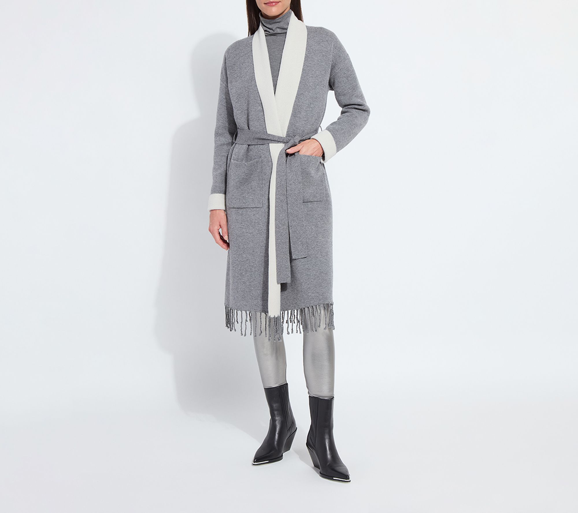 Lysse New York Juliette Fringed Sweater Coat