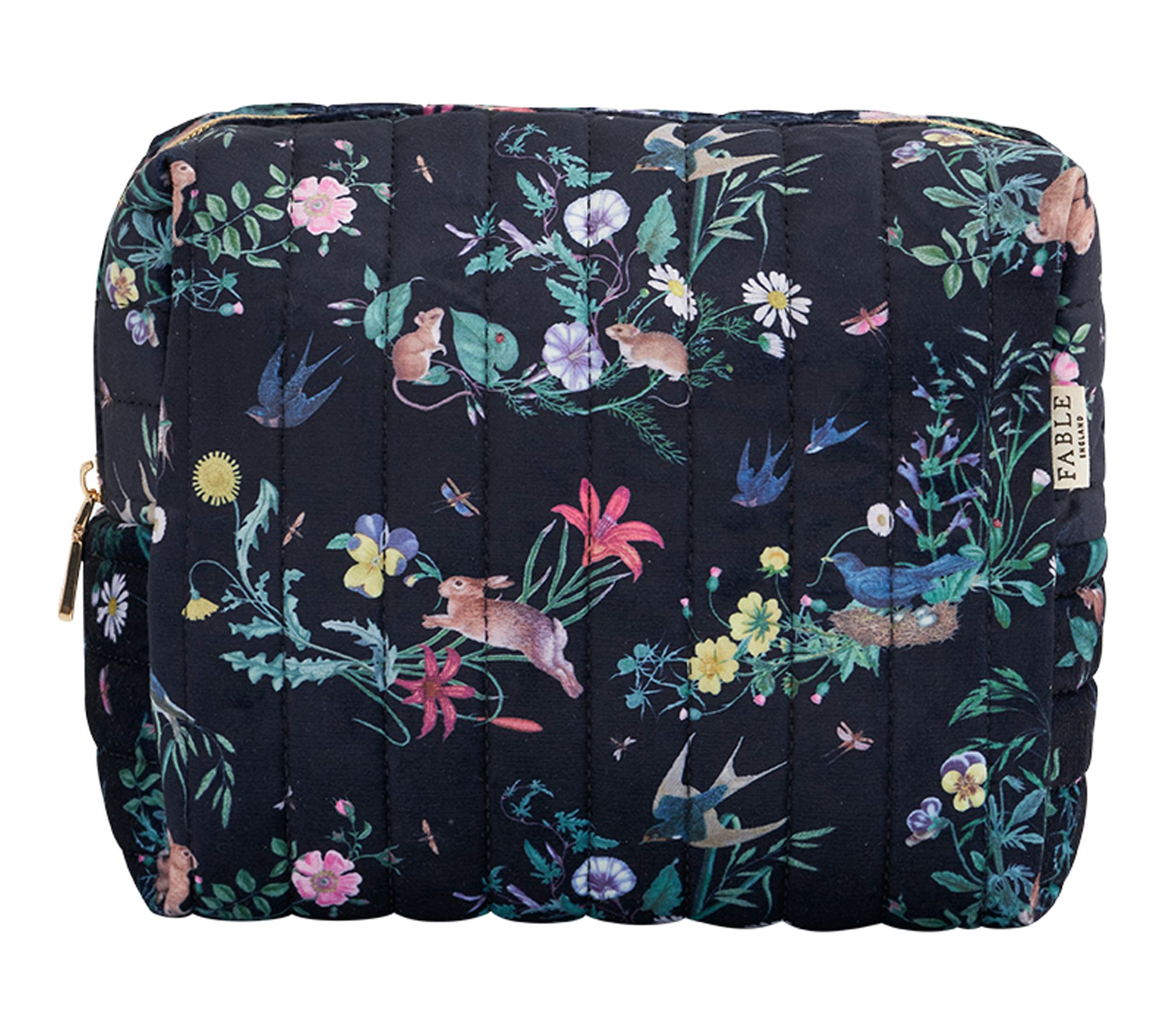 Fable England Large Quilted Makeup Bag
