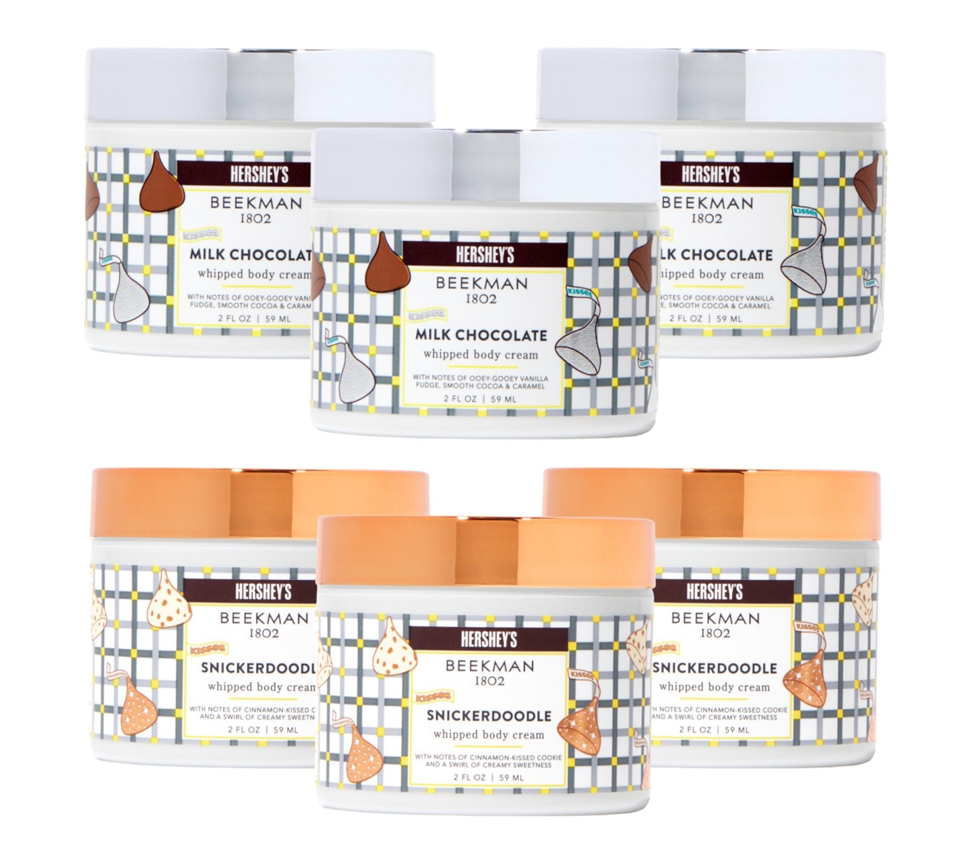 HRクリームセット Beekman 1802 x HERSHEY'S 6-Piece Travel Size Body Cream Set - QVC.com