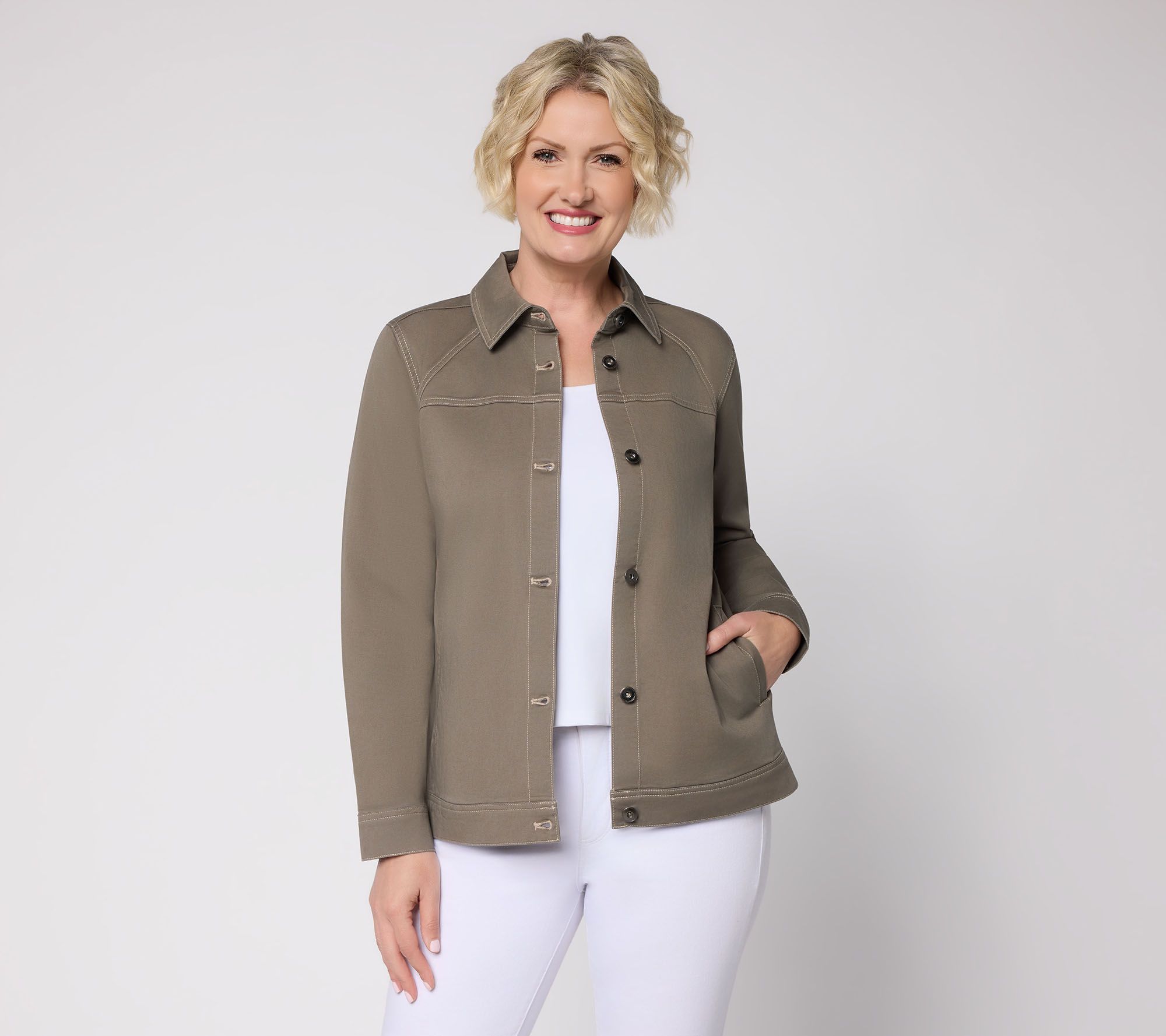 Denim & Co. Canyon Retreat Regular EasyWear Twill Jacket