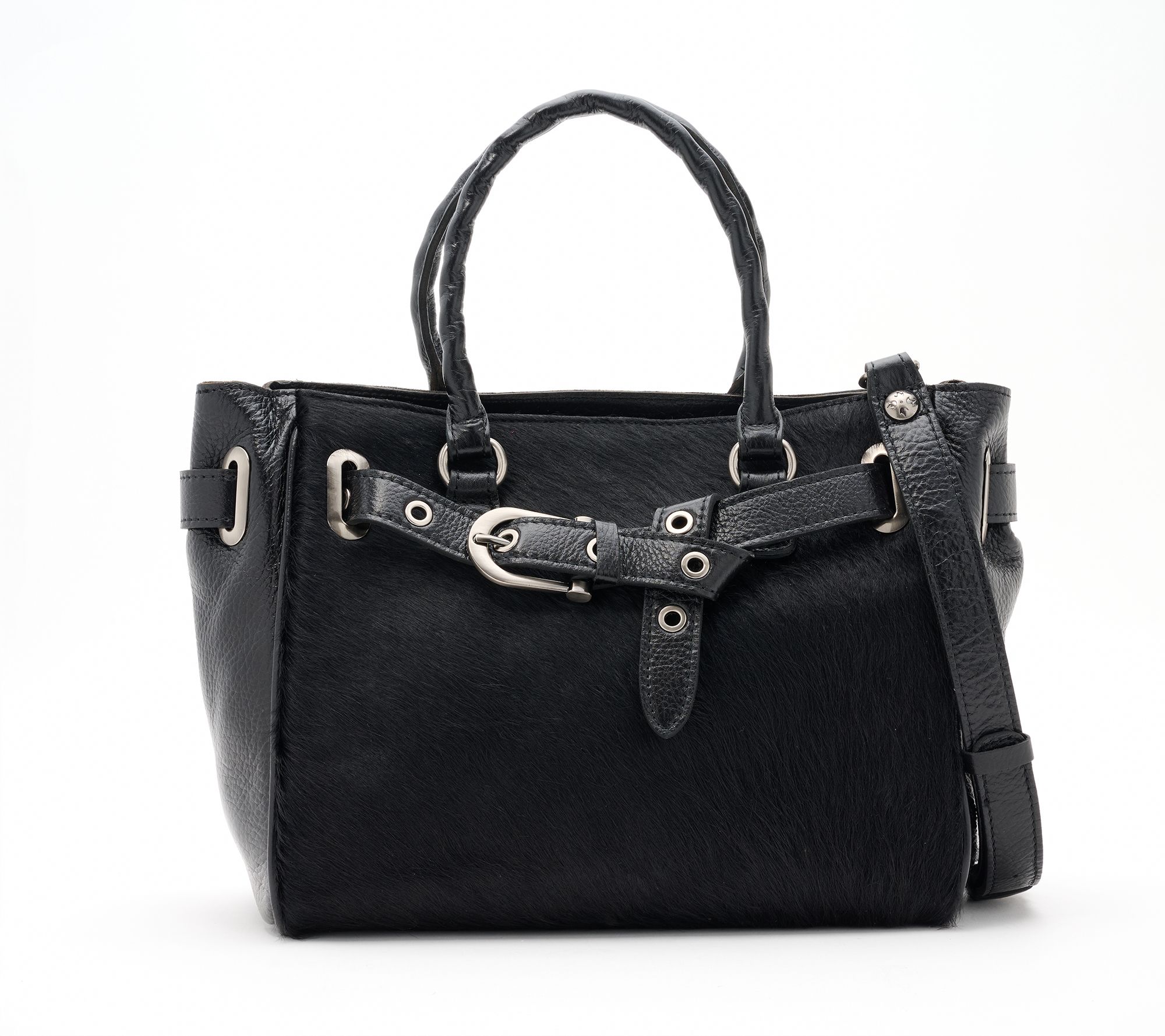  Patricia Nash Haircalf Eda Small Belted Satchel