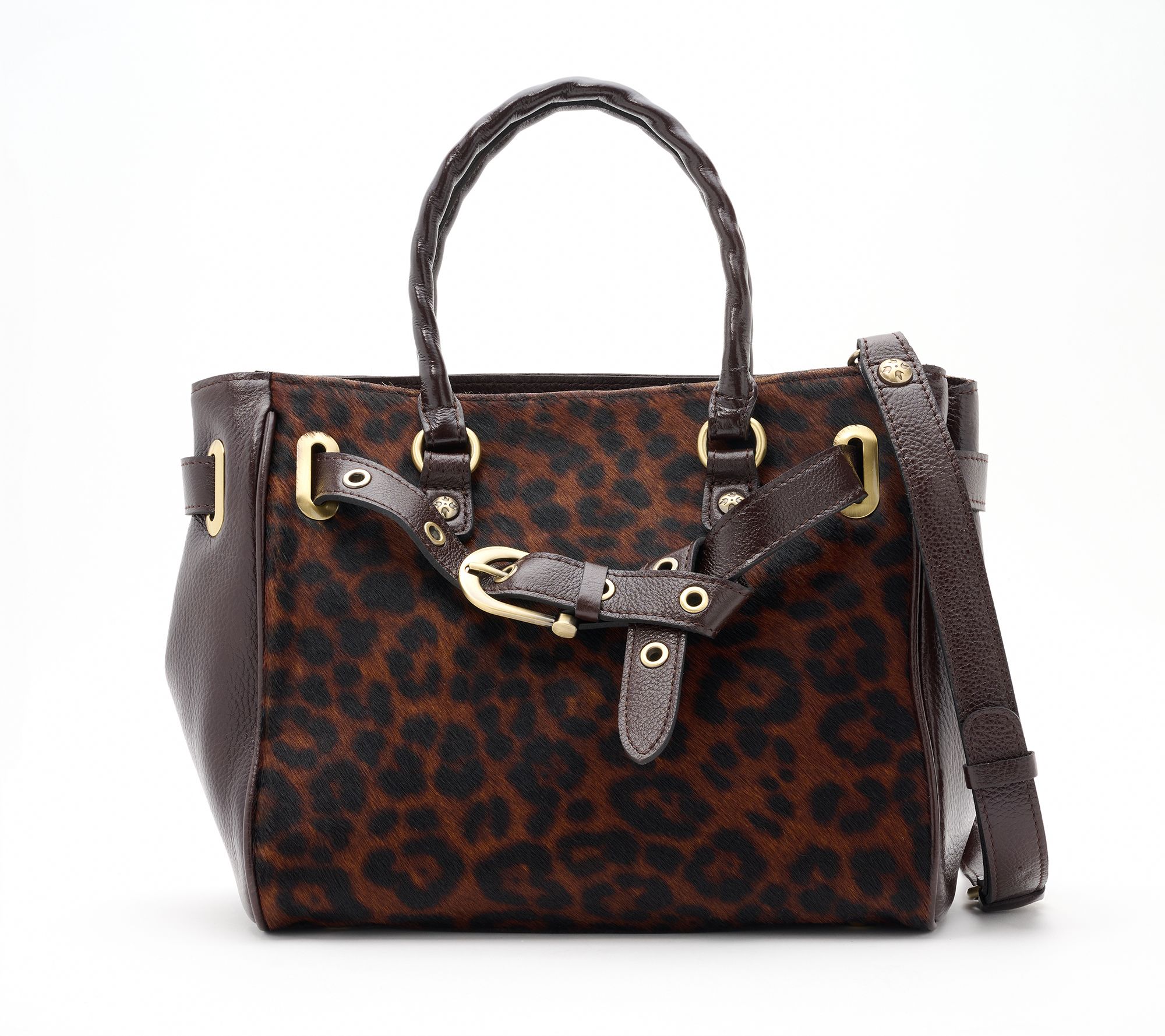 Patricia Nash Haircalf Eda Small Belted Satchel