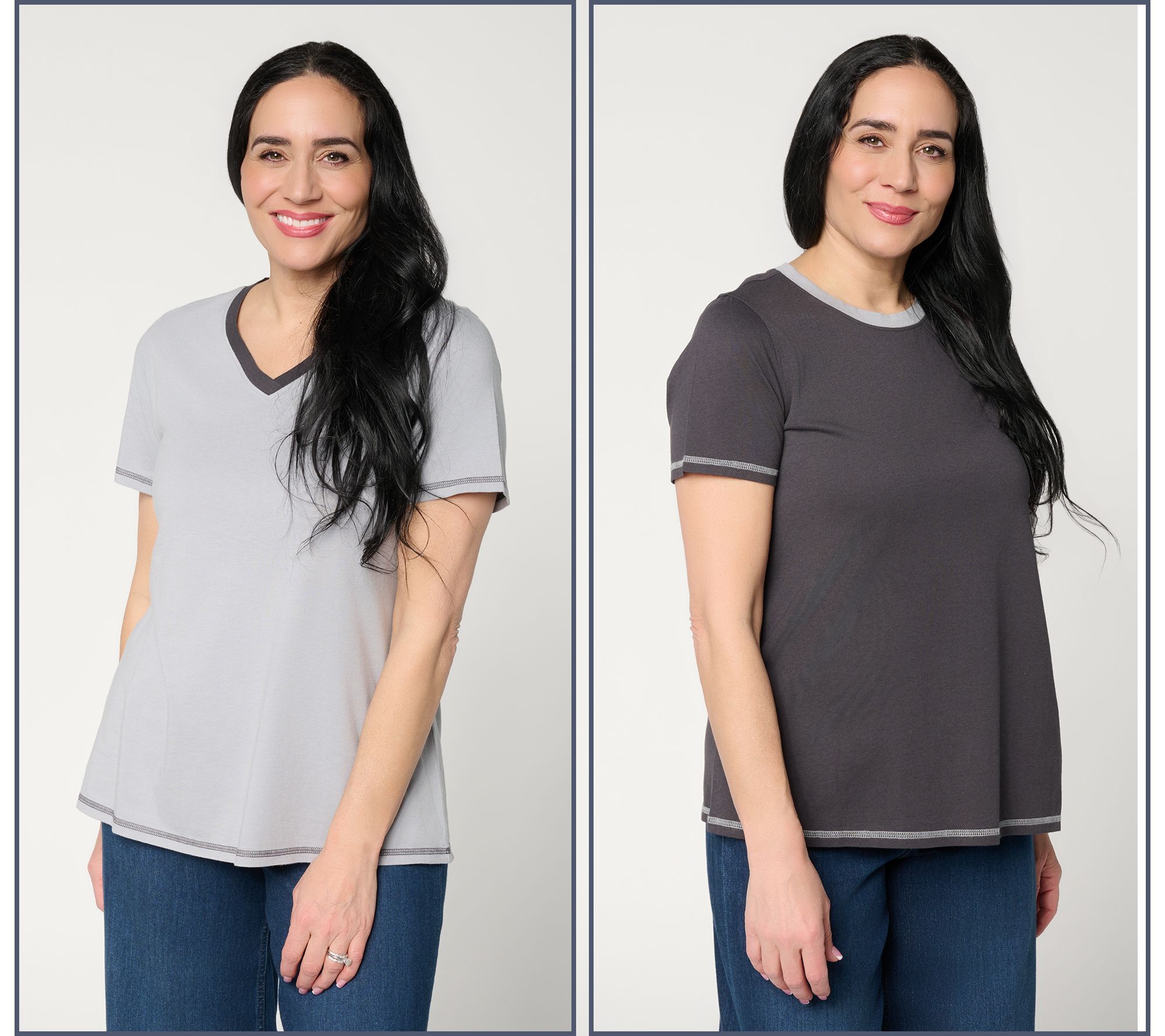 "As Is" LOGO Principles by Lori Goldstein 2-Pack Ringer Tees