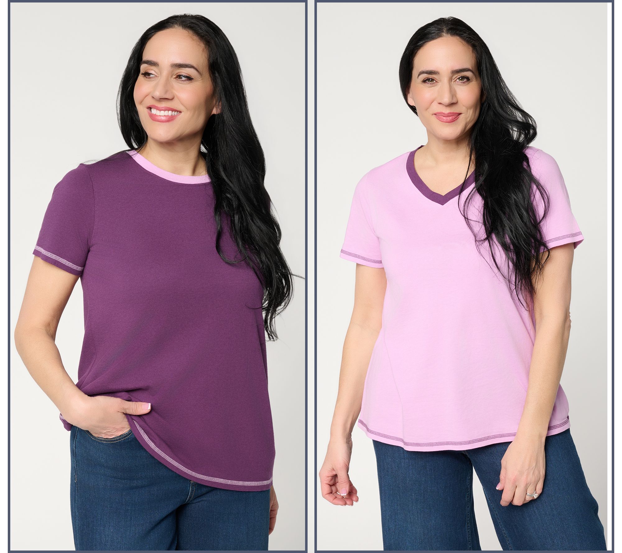 "As Is" LOGO Principles by Lori Goldstein 2-Pack Ringer Tees