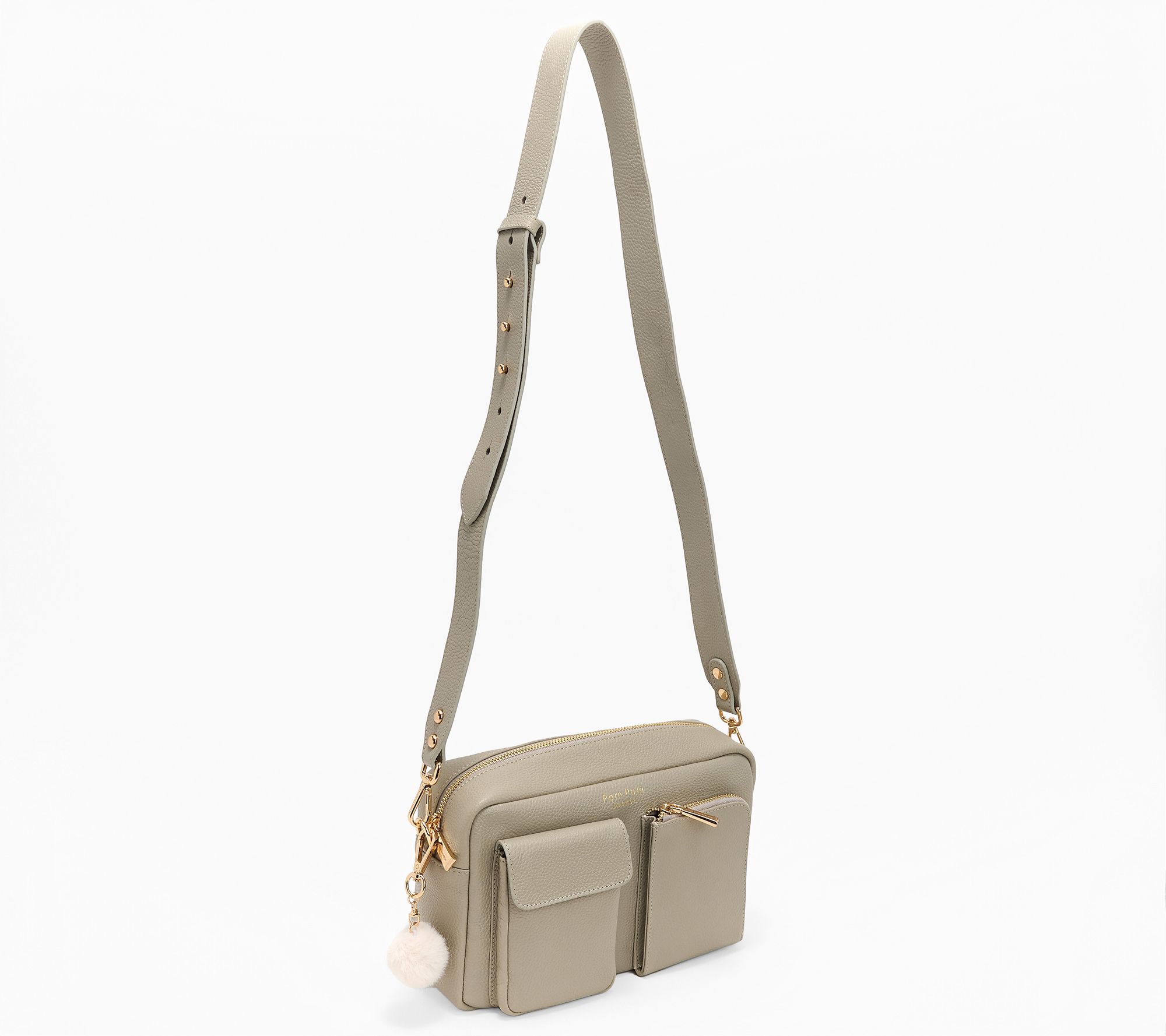 "As Is" Pom Pom London RFID Leather Chiswick Cargo Crossbody